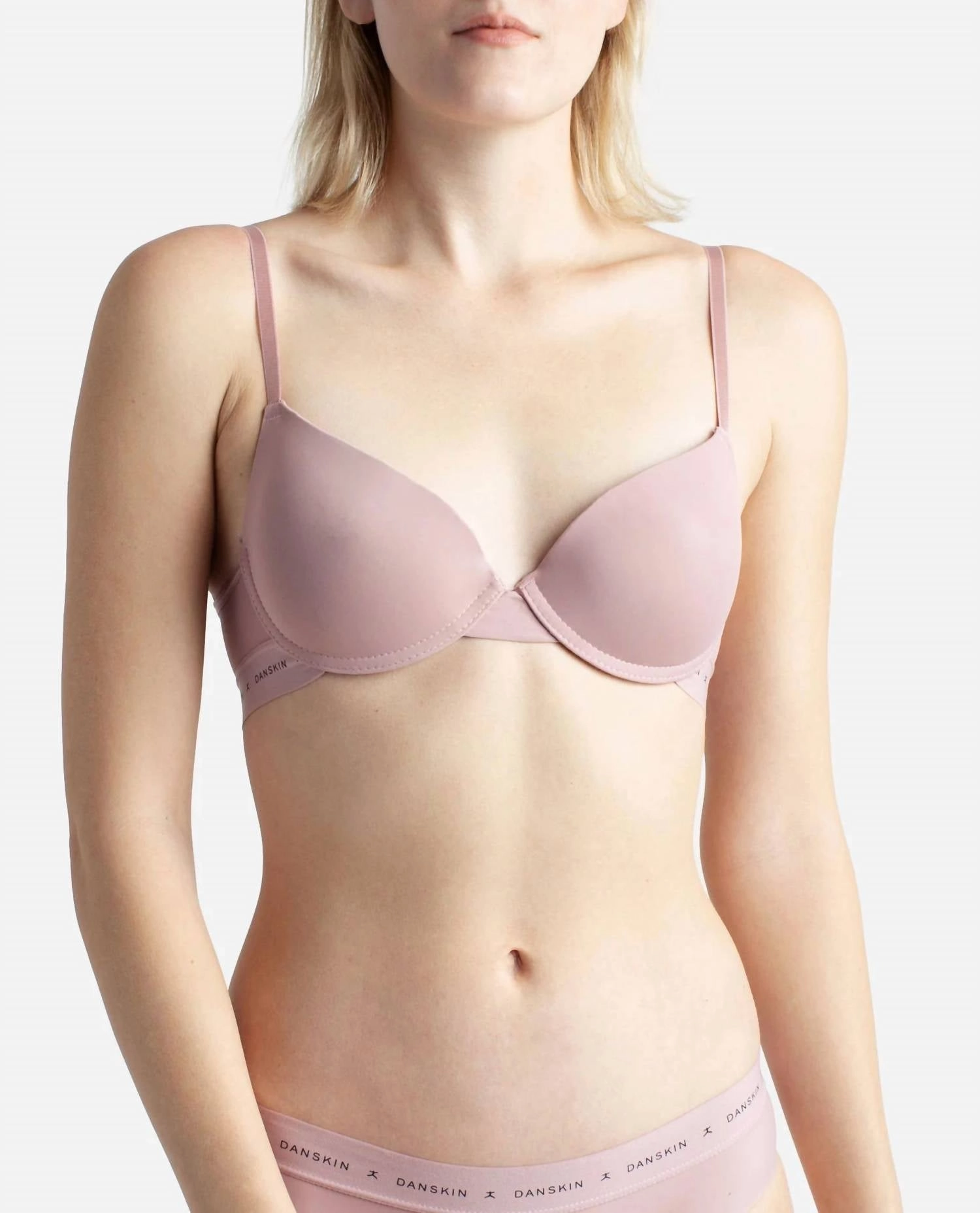 2-Pack Push Up Bra With Logo Elastic Band In Heather Grey And Gemini
