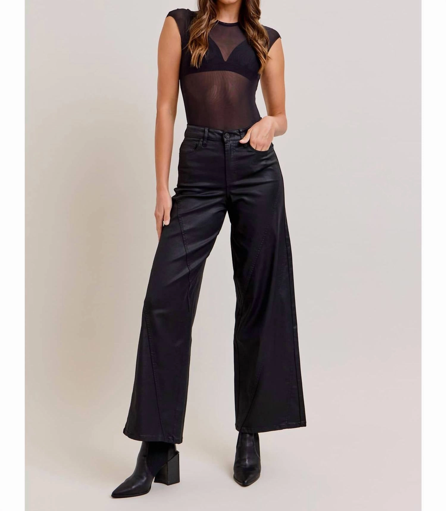 33" Inseam High Rise Jean In Black Wax