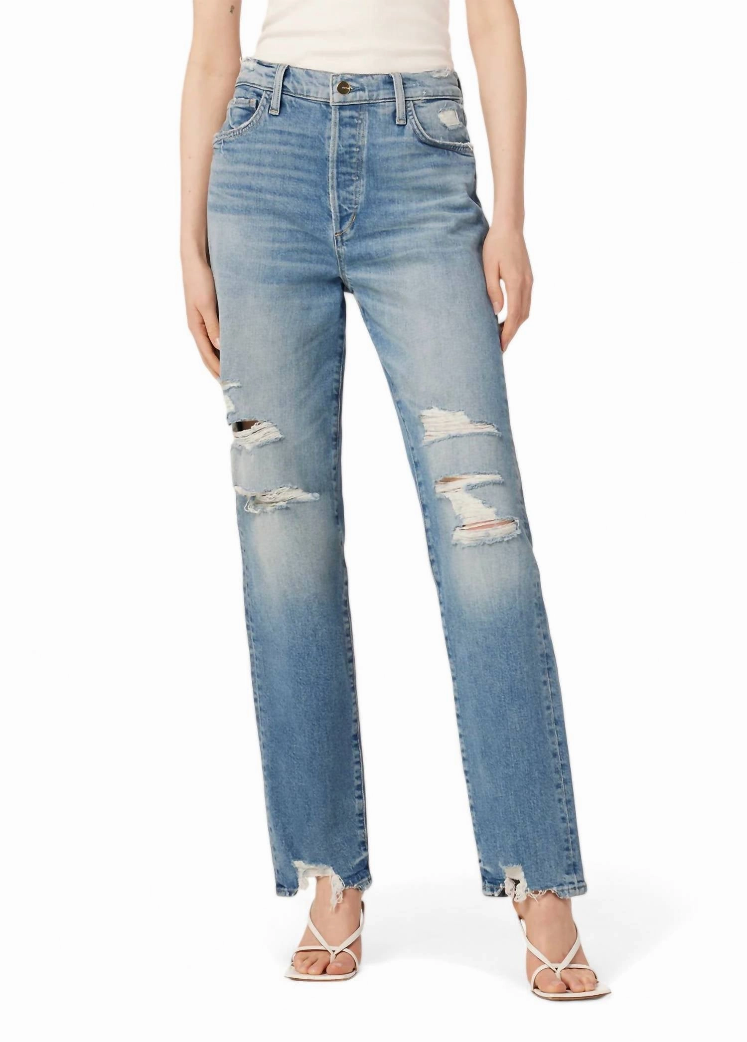 90S Niki Mid Rise Boyfriend Jean In Chances Destruct