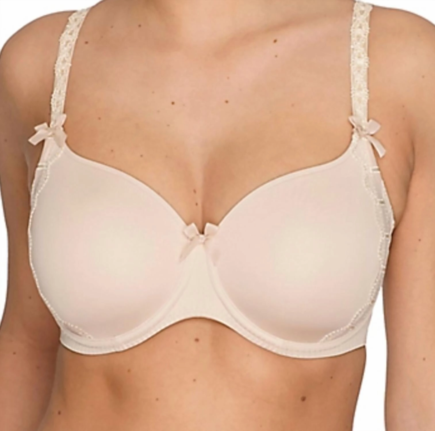 A La Folie Padded Heartshape Bra In Caffe Latte