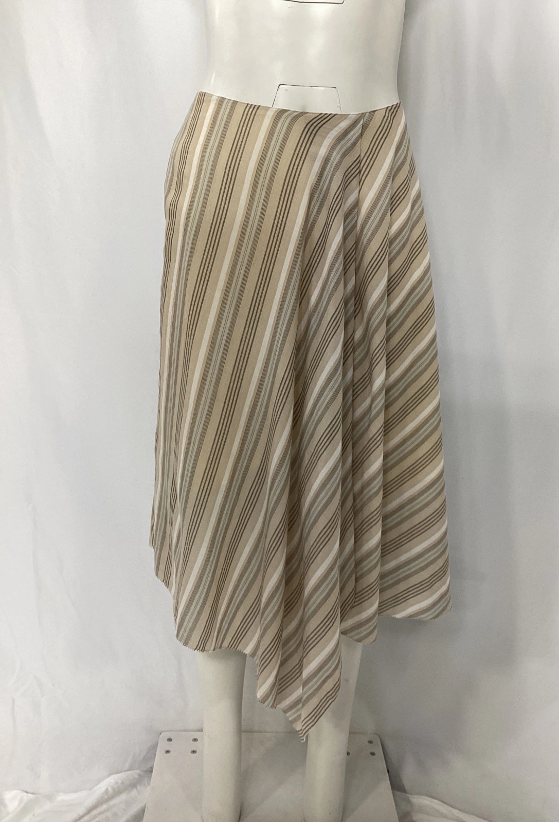 Acne Studios Ilsa Ssymmetric Striped Midi Skirt in Multicolor Cotton