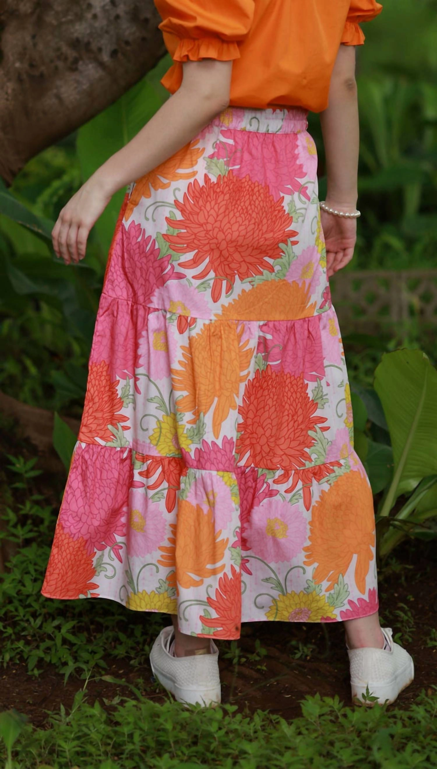 Ada Skirt In Floral Bunches