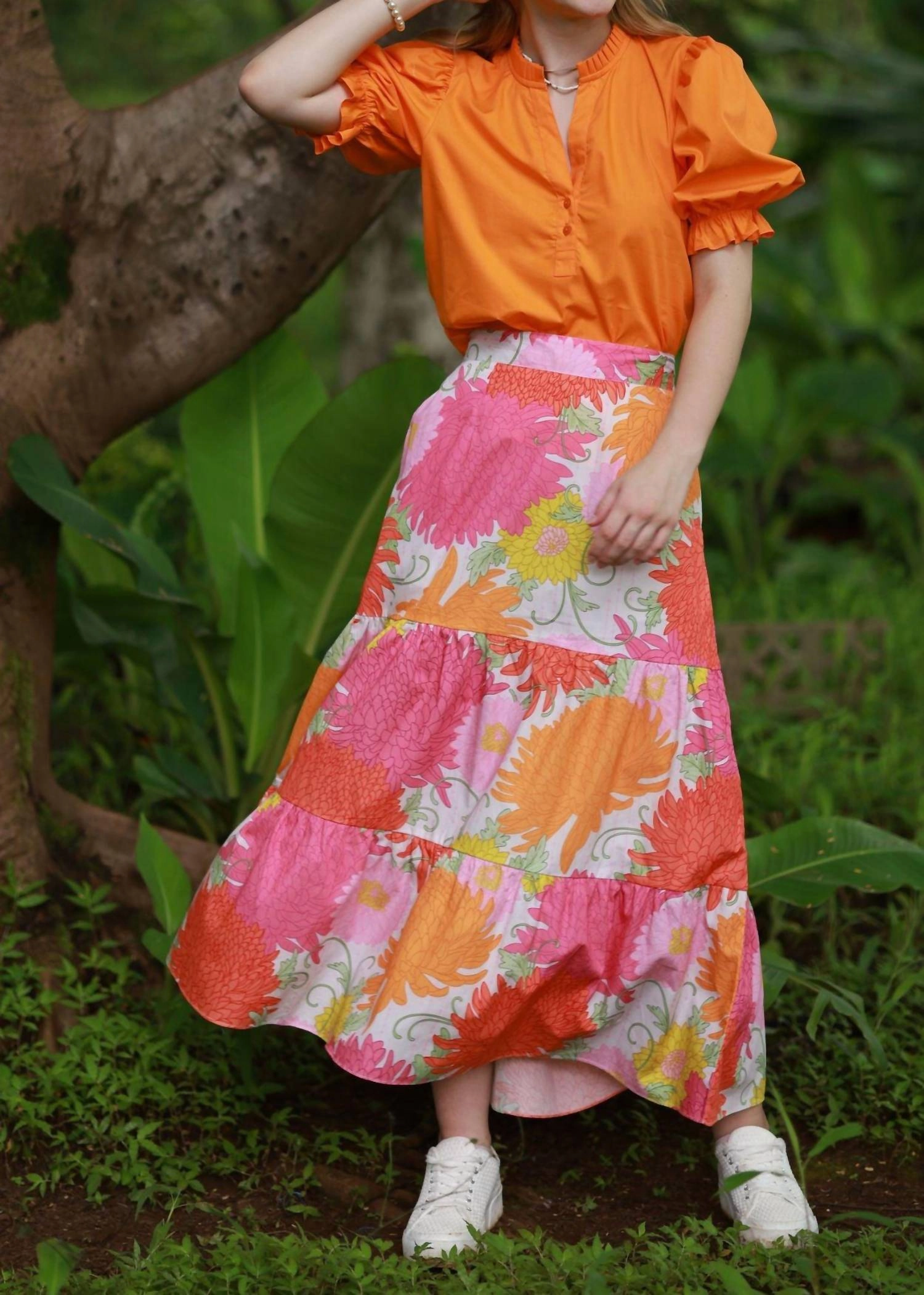 Ada Skirt In Floral Bunches