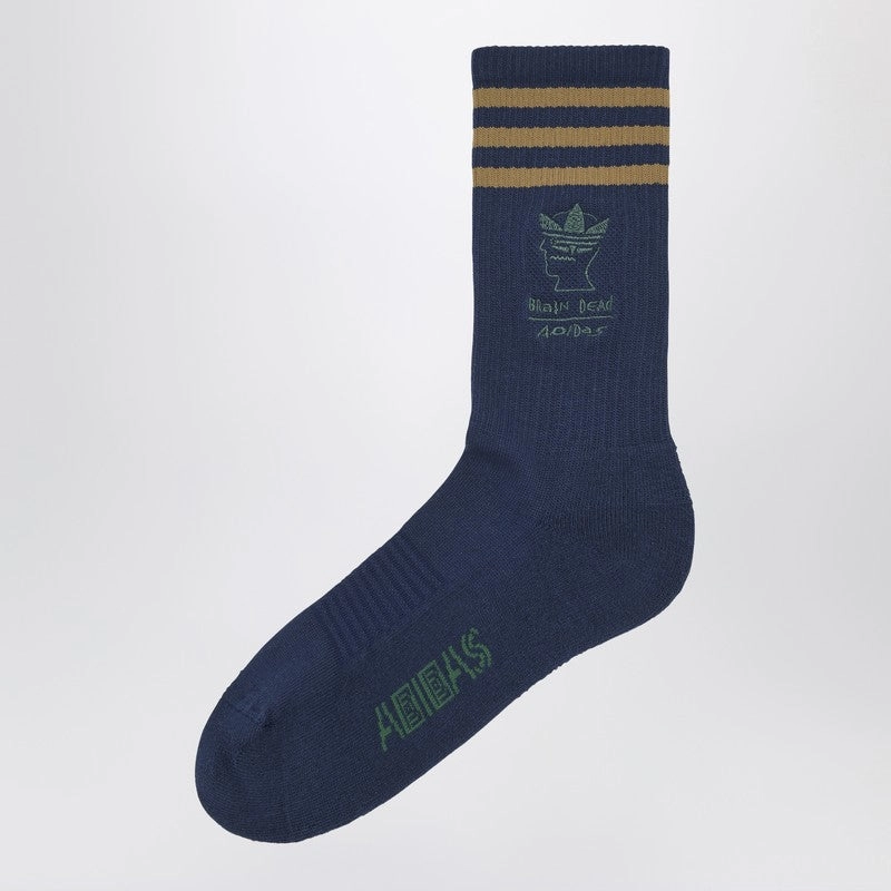 Adidas X Brain Dead Men's blue Socks With Logo