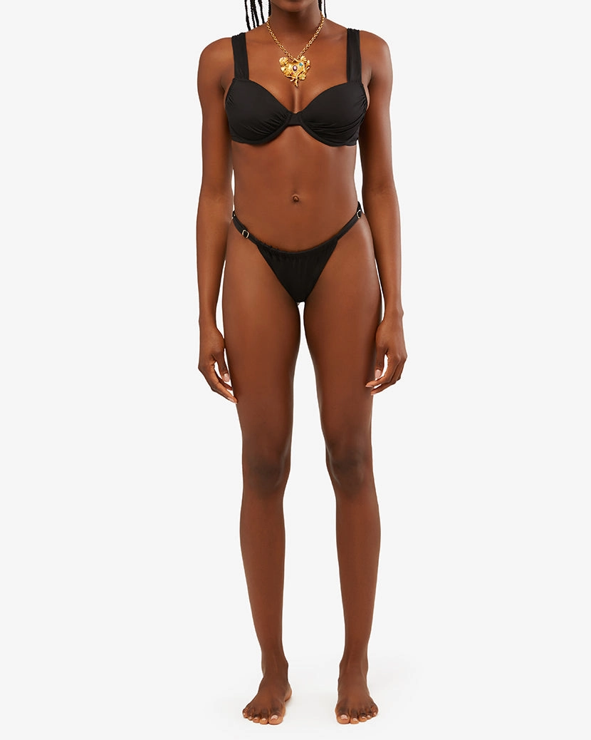 Adjustable Ruched Bikini Bottom