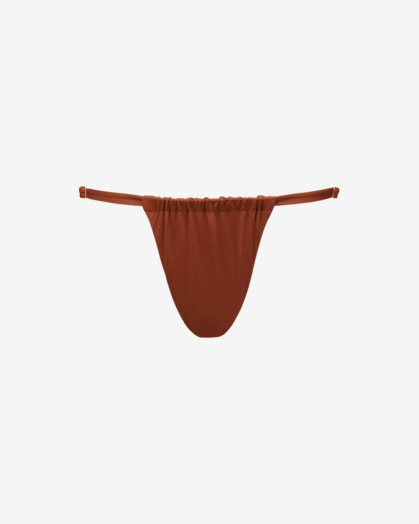 Adjustable Ruched Bikini Bottom