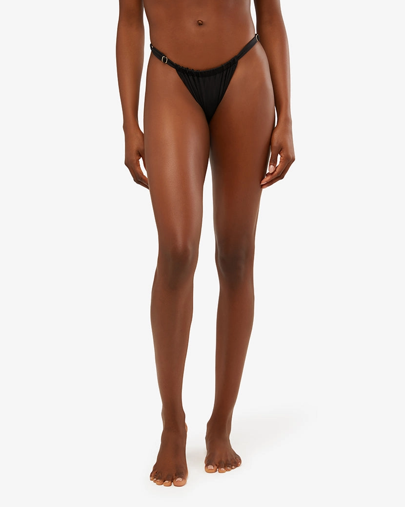 Adjustable Ruched Bikini Bottom