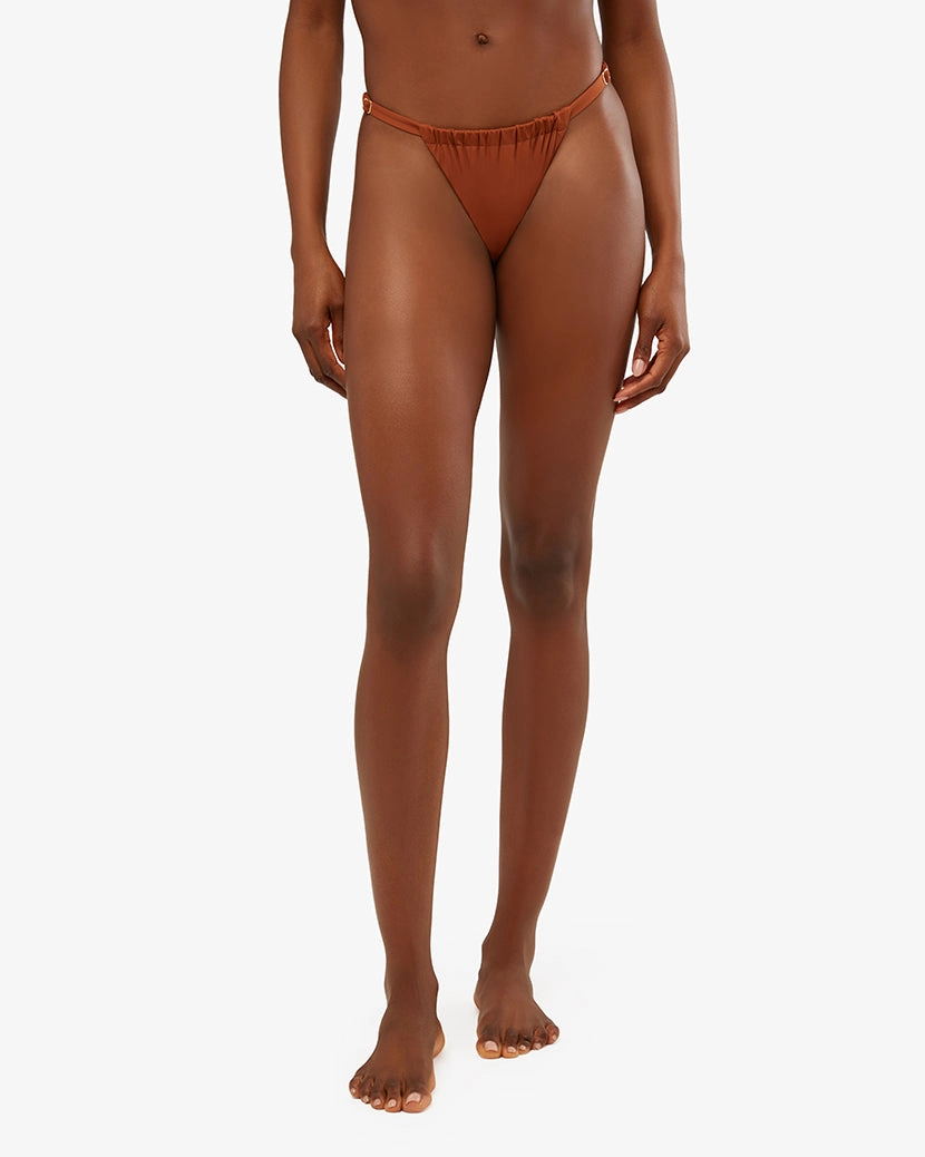 Adjustable Ruched Bikini Bottom