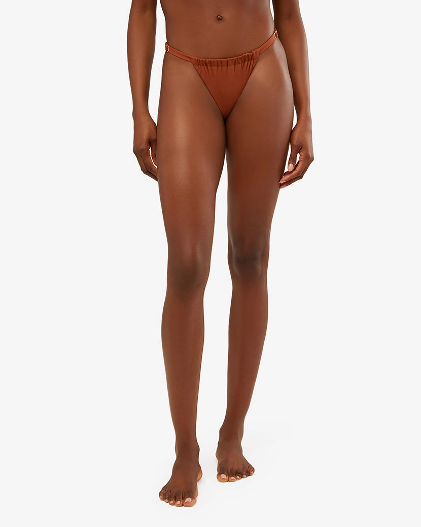 Adjustable Ruched Bikini Bottom