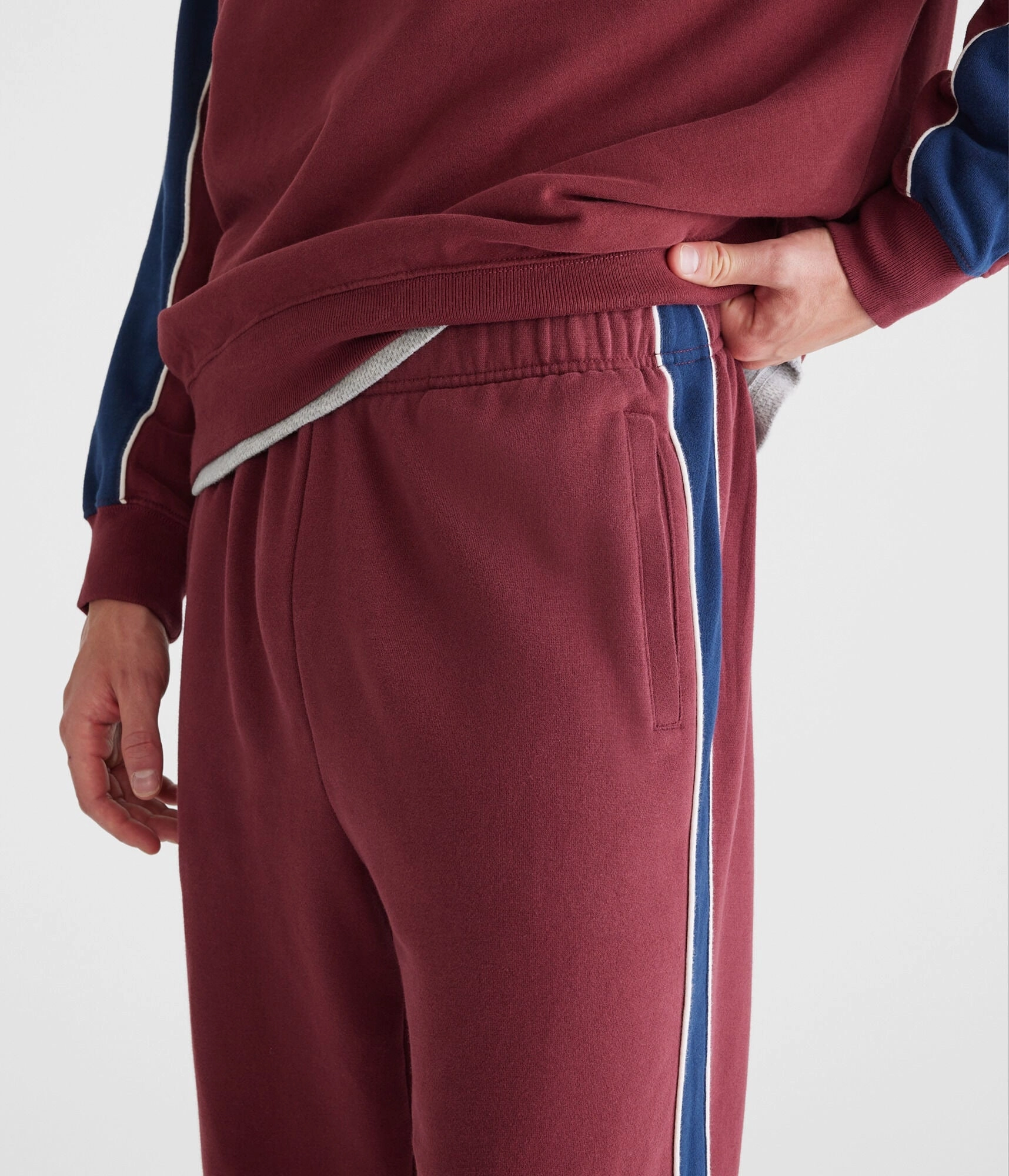 Aeropostale Colorblocked Stripe Straight Leg Sweatpants