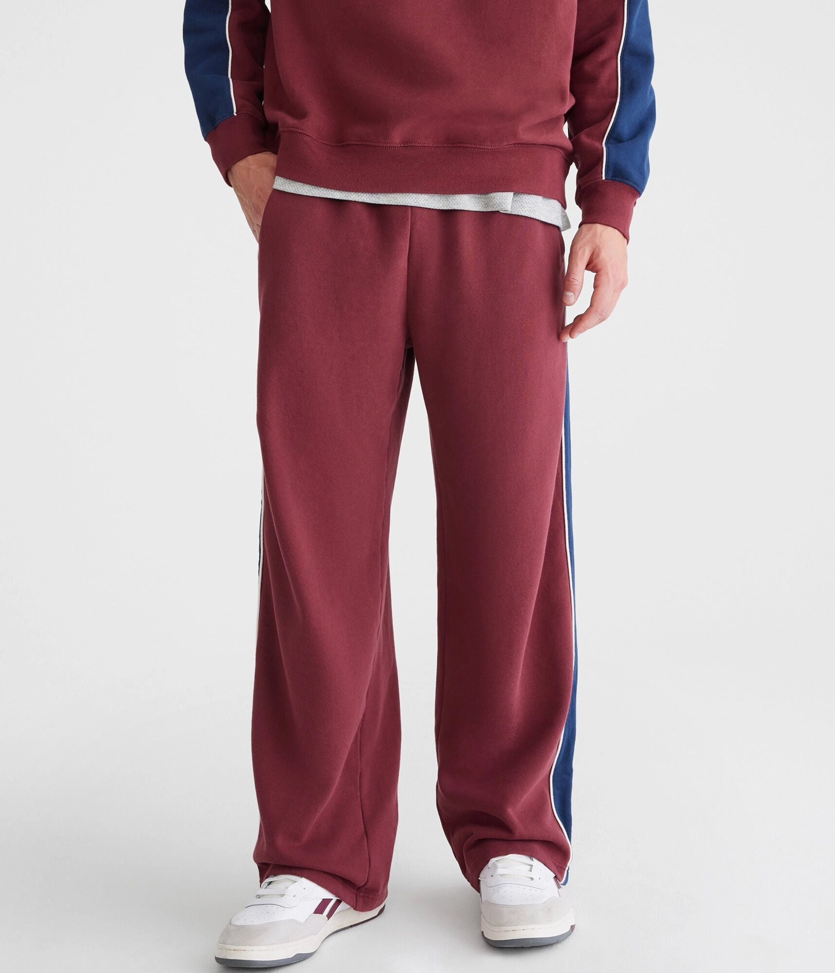 Aeropostale Colorblocked Stripe Straight Leg Sweatpants