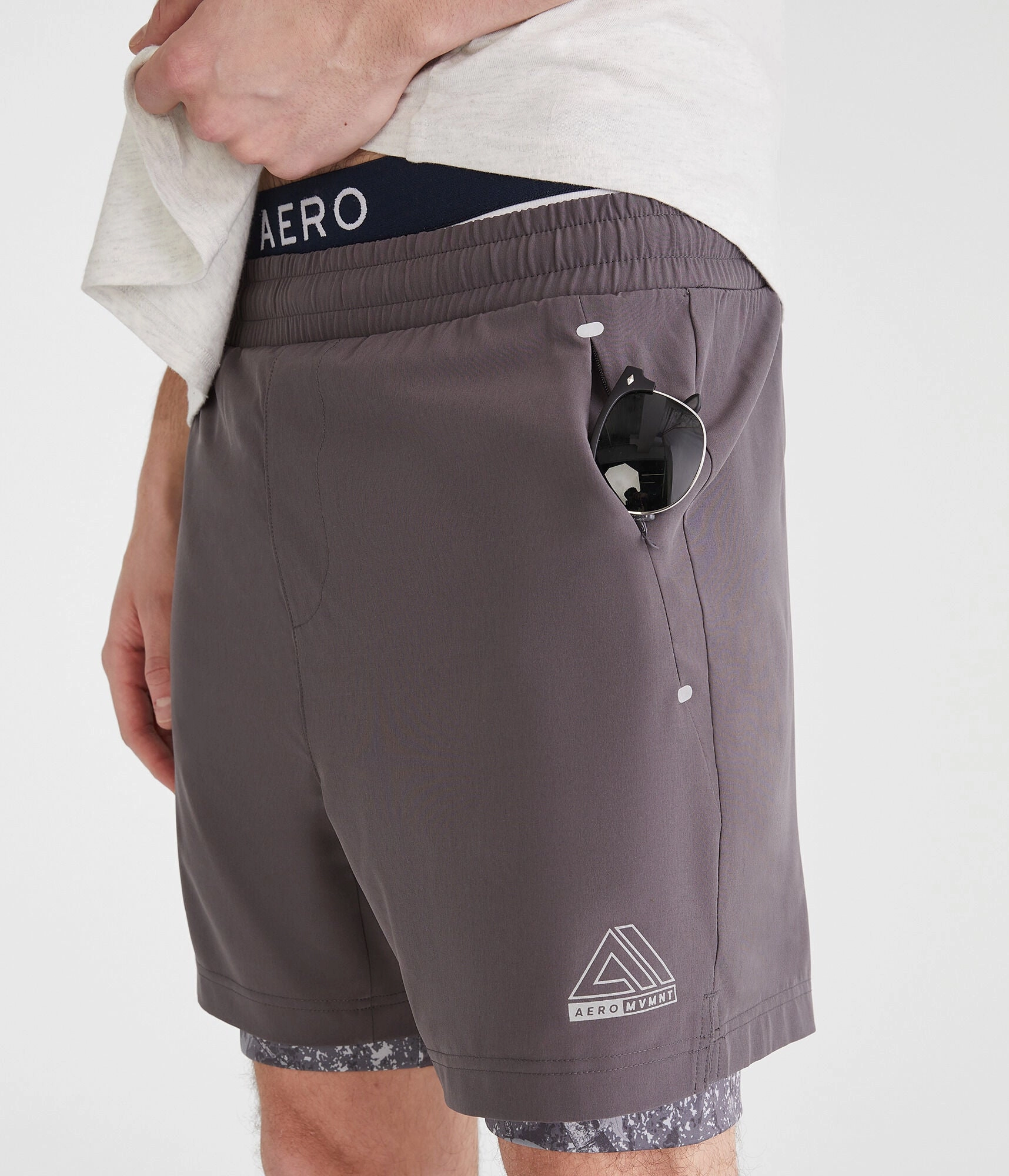 Aeropostale Mvmnt Camo 2-In-1 Hybrid Active Shorts 5.5"