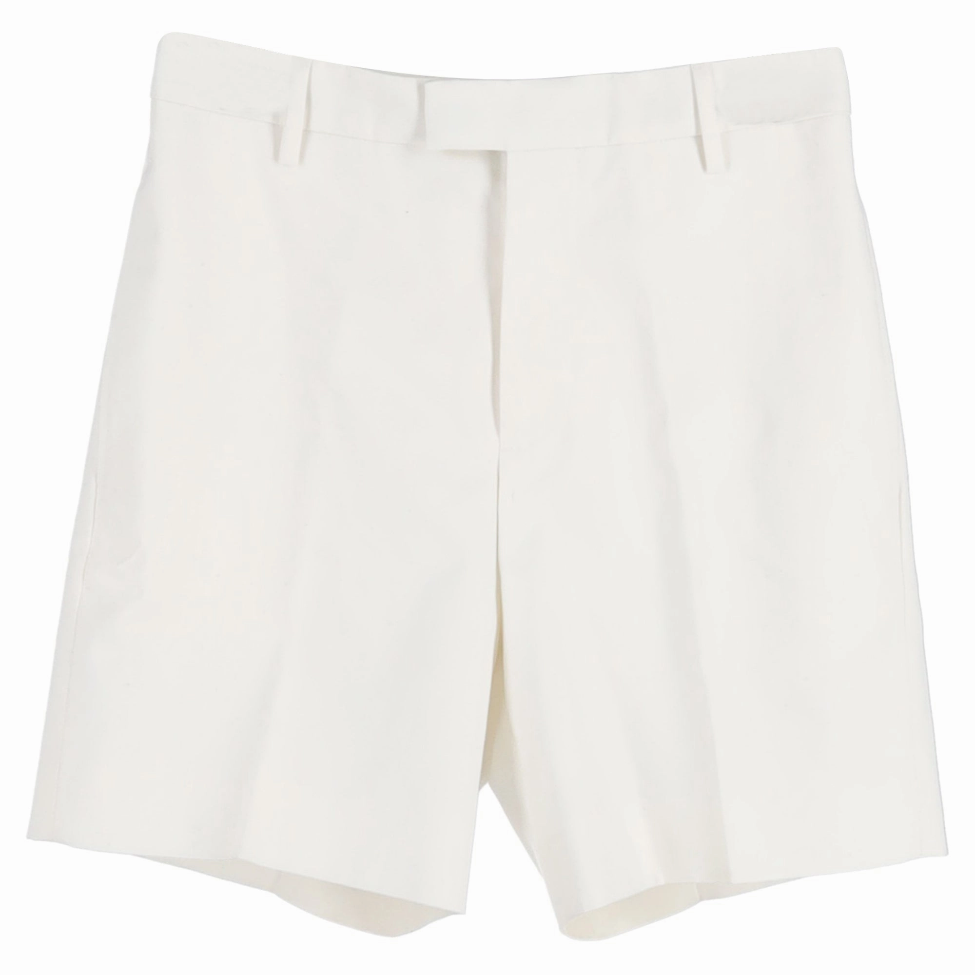 Alexander McQueen Tailored Shorts in White Cotton
