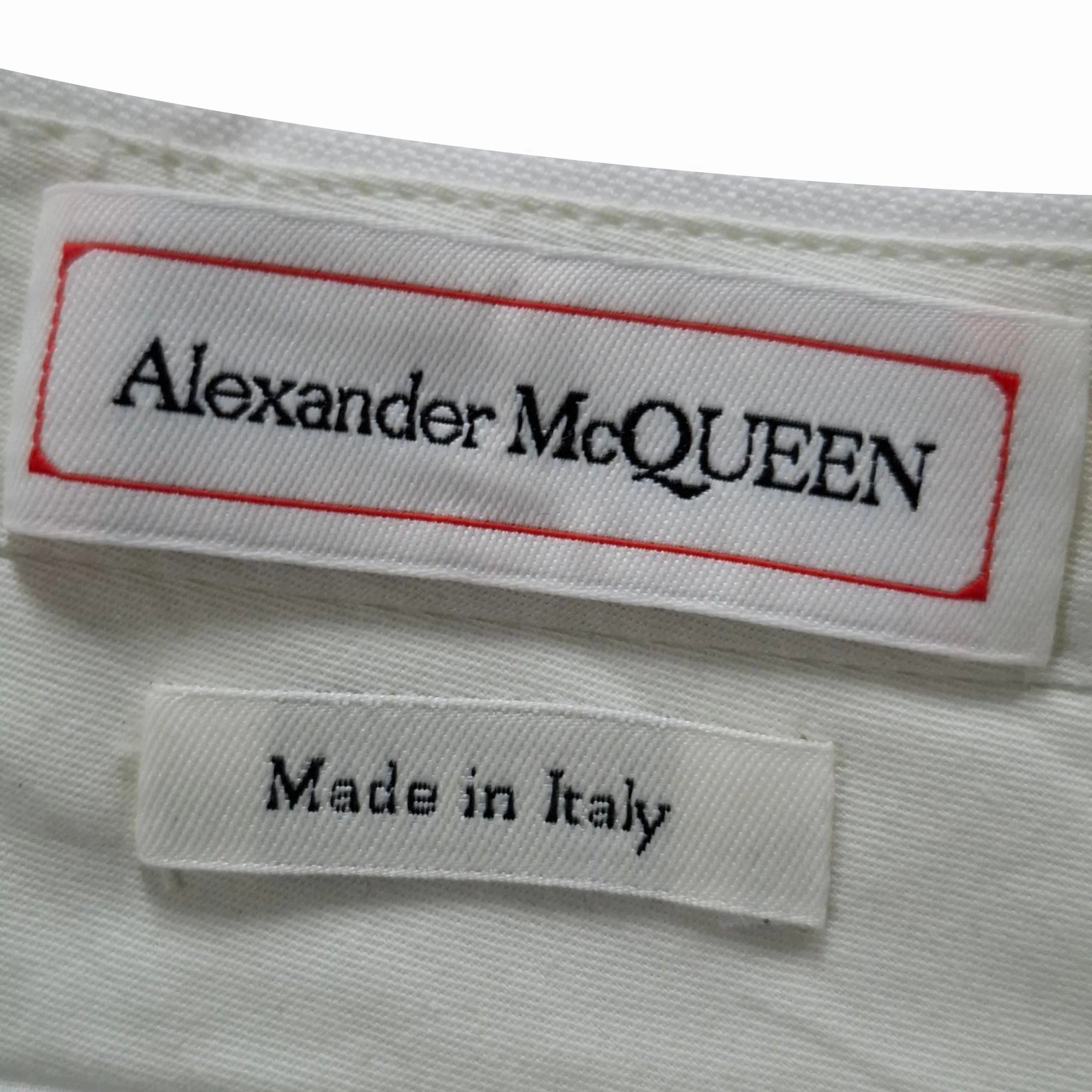 Alexander McQueen Tailored Shorts in White Cotton