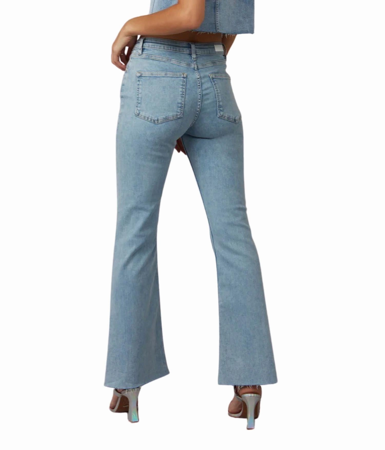 Alice High Rise Flare Jeans In True Denim