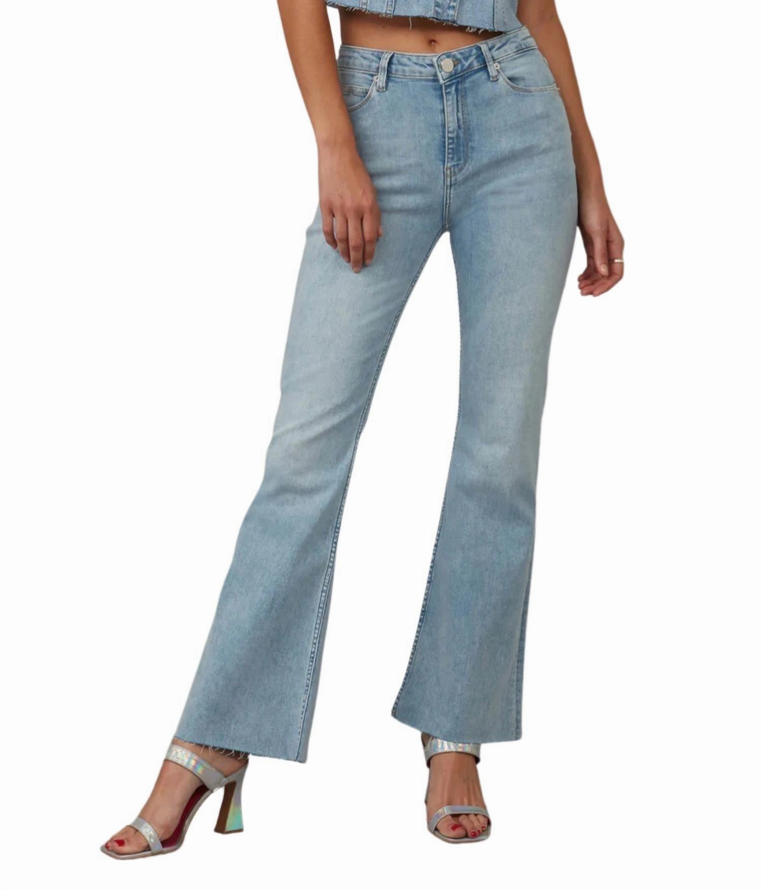 Alice High Rise Flare Jeans In True Denim
