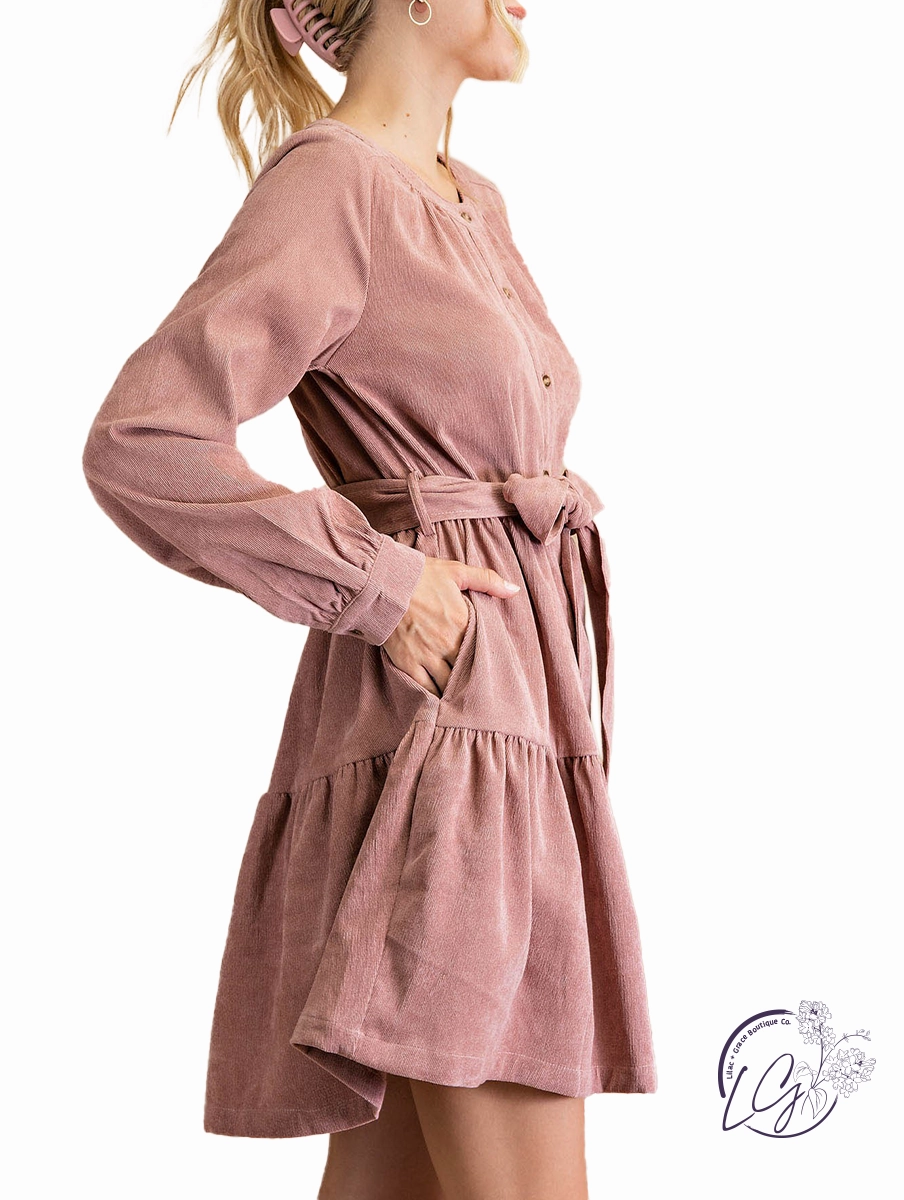 All She Needs Corduroy Dress