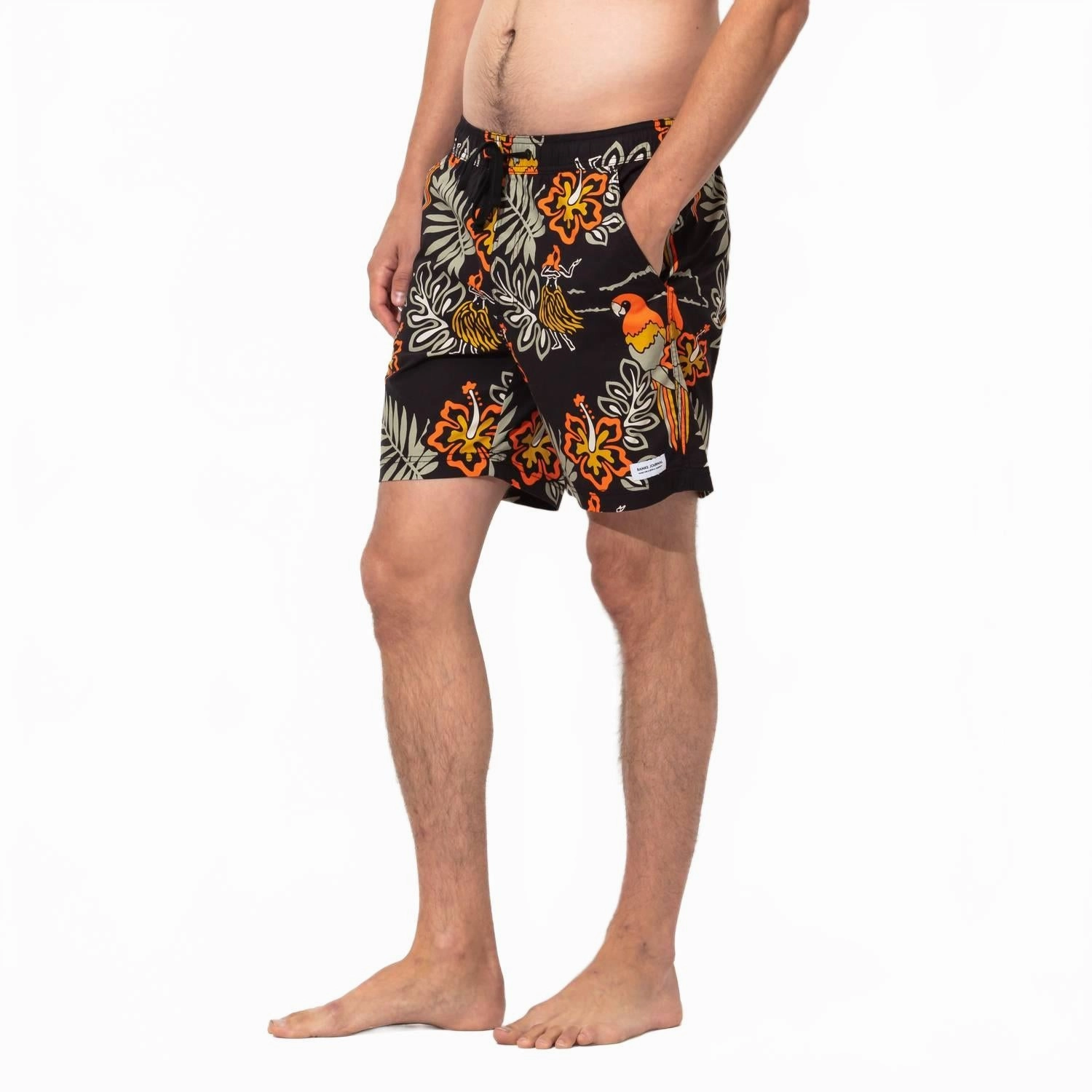 Aloha Club Elastic Boardshort In Black