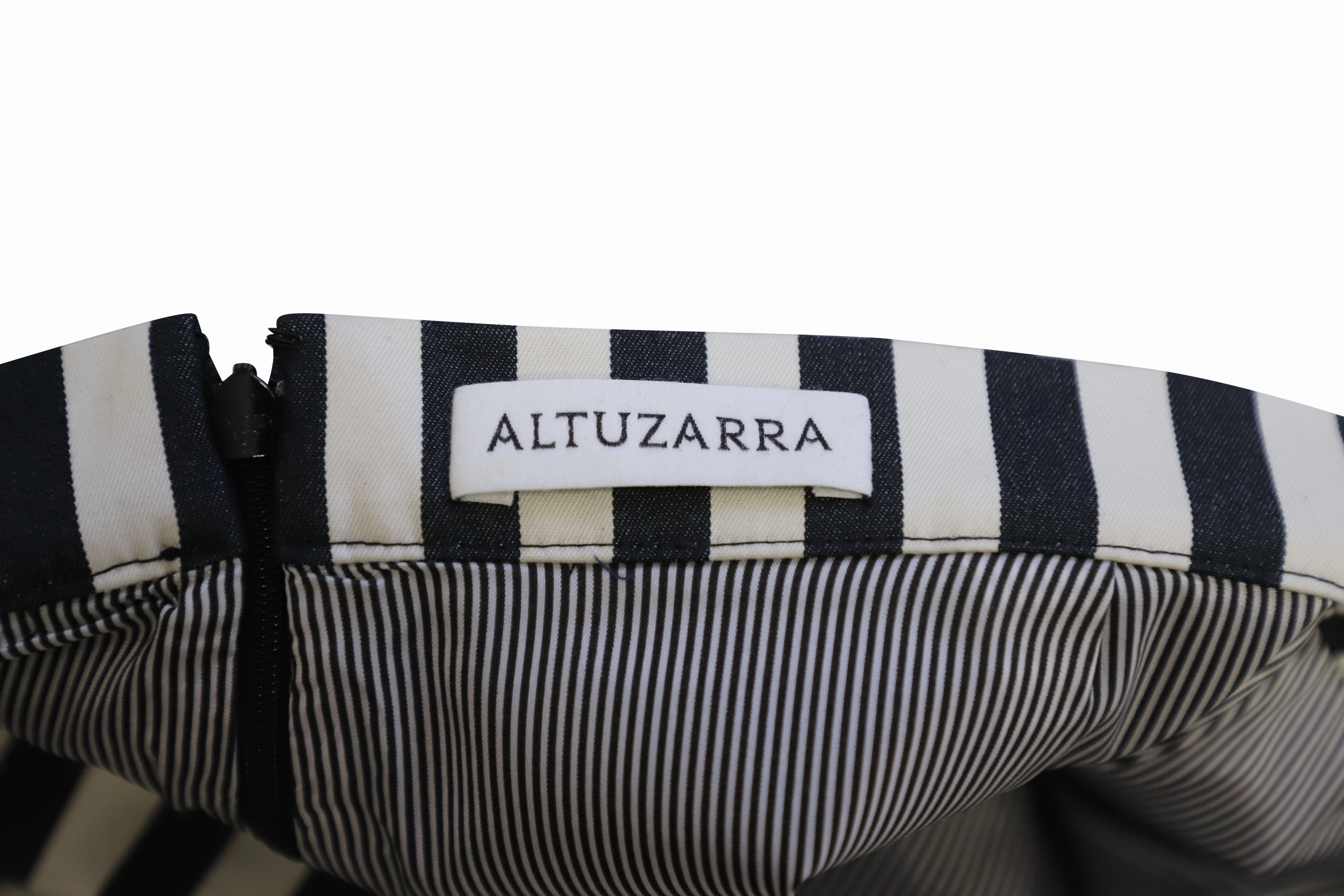 Altuzarra Paul Bert Striped Asymmetric Skirt in Multicolor Cotton