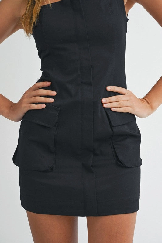 Always Classy Cargo Pocketed Mini Dress