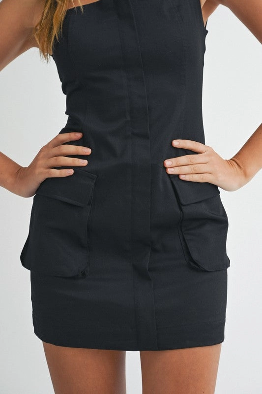 Always Classy Cargo Pocketed Mini Dress