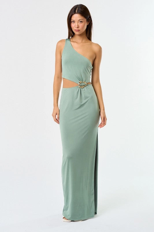 Amalfi Sunset One Shoulder Dress
