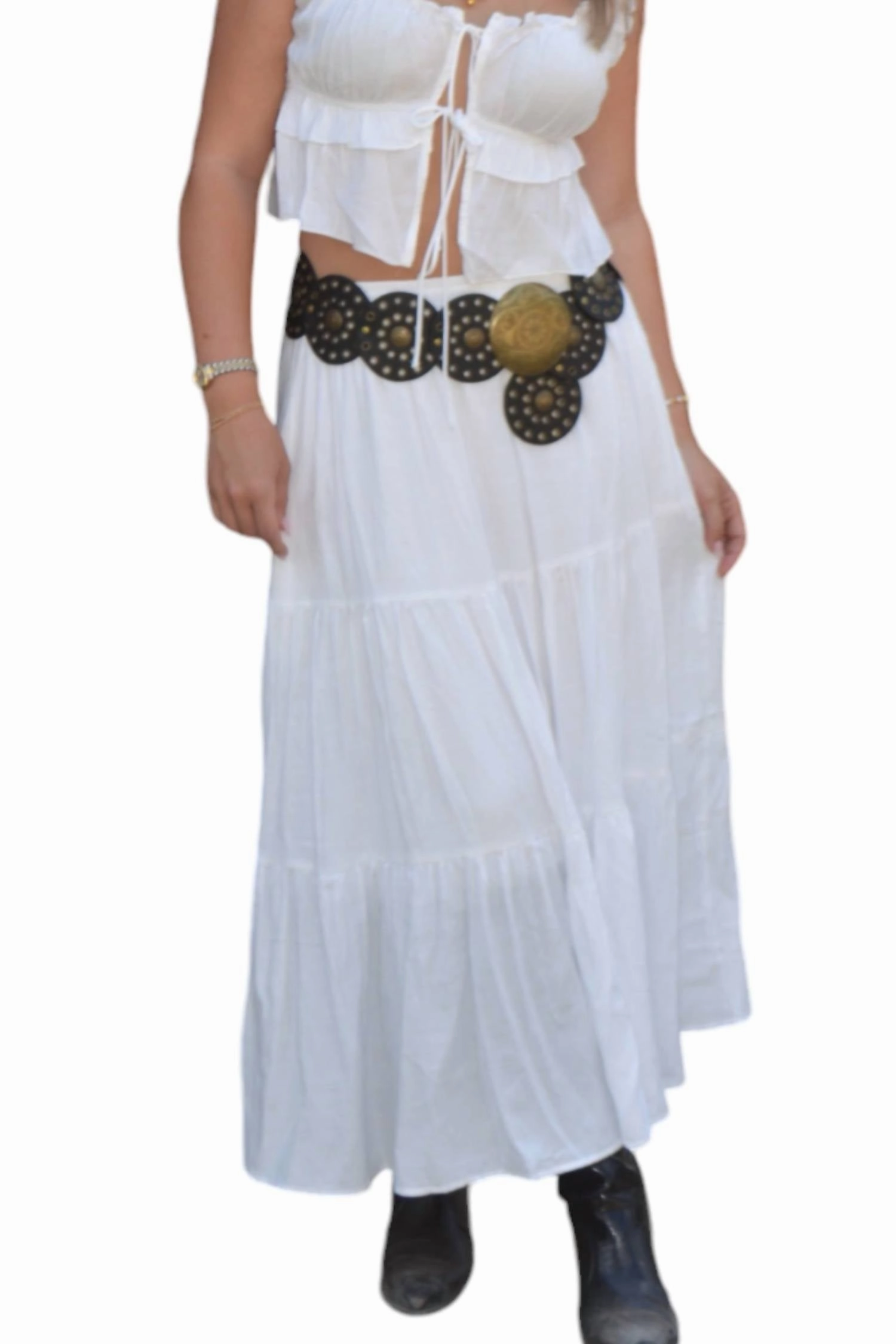 Amelia Maxi Skirt In White