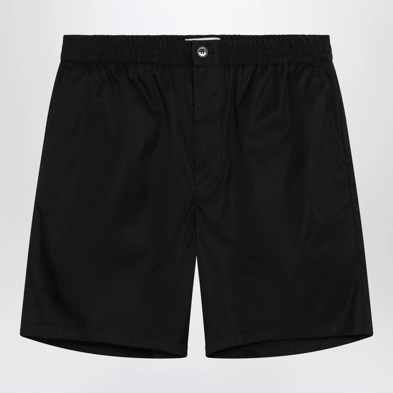 Ami Paris Men's Bermuda Shorts In Technical Twill Nylon And Cotton