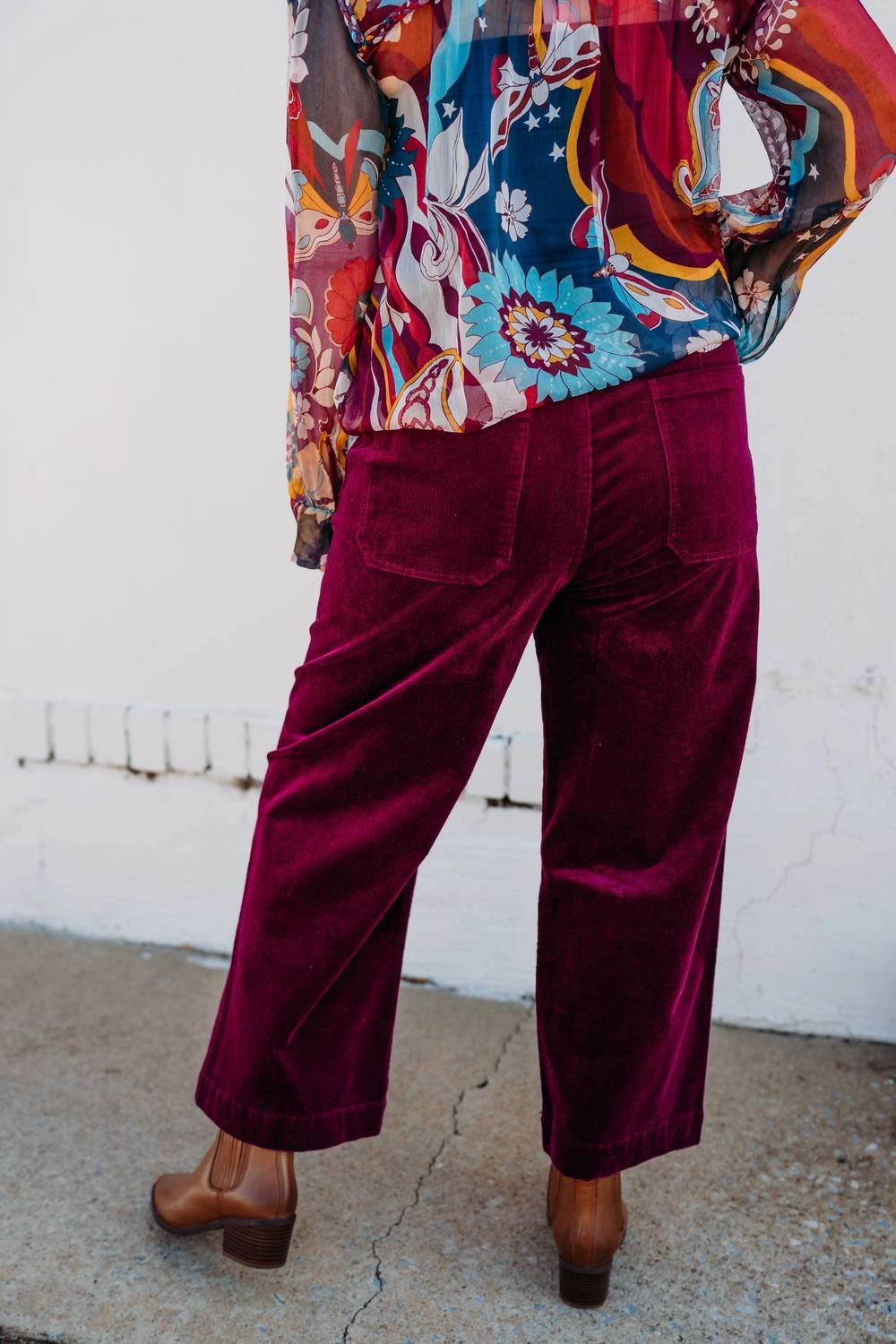 Analei Denim Wide Leg Jeans In Blackberry