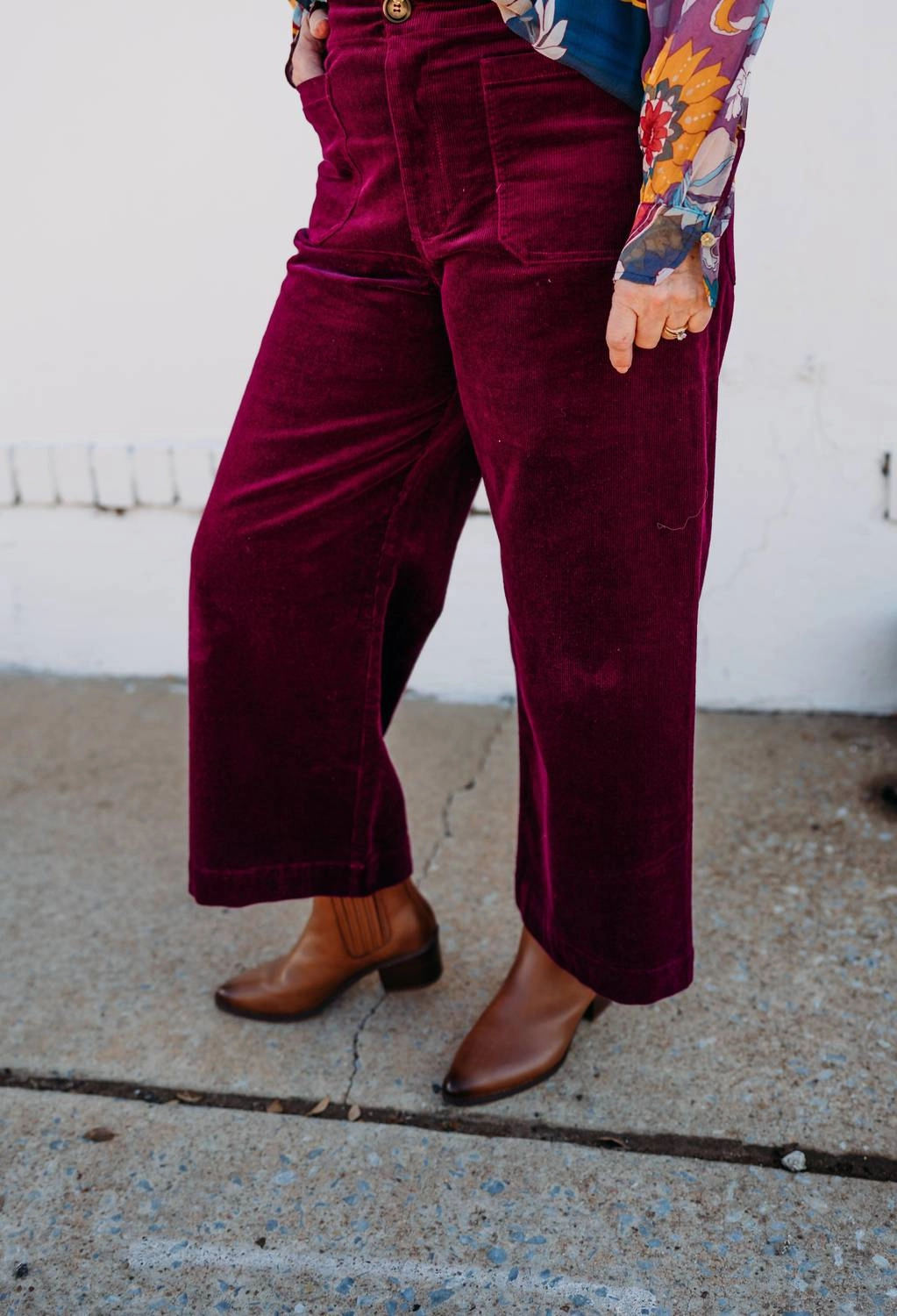 Analei Denim Wide Leg Jeans In Blackberry
