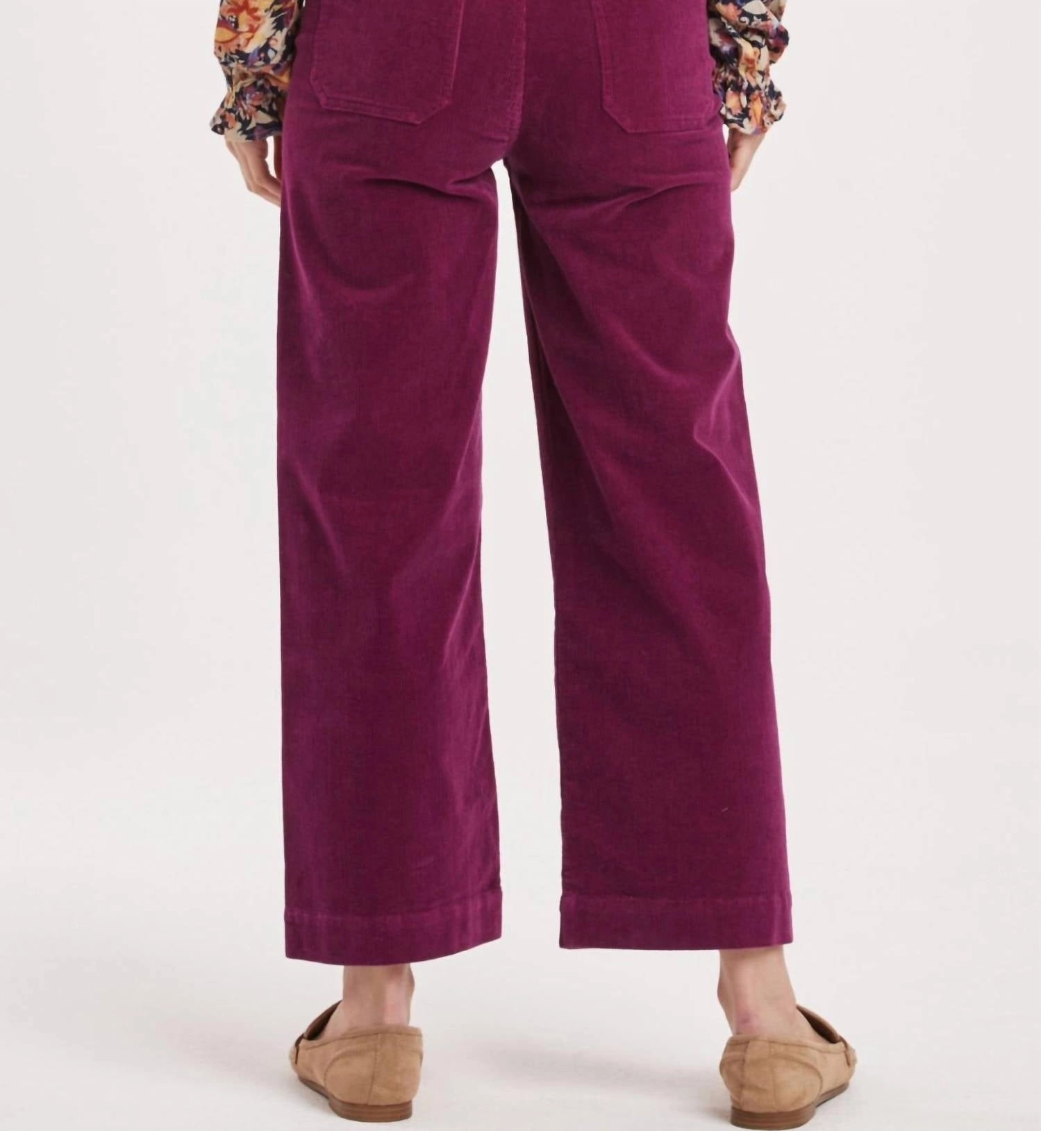 Analei Denim Wide Leg Jeans In Blackberry