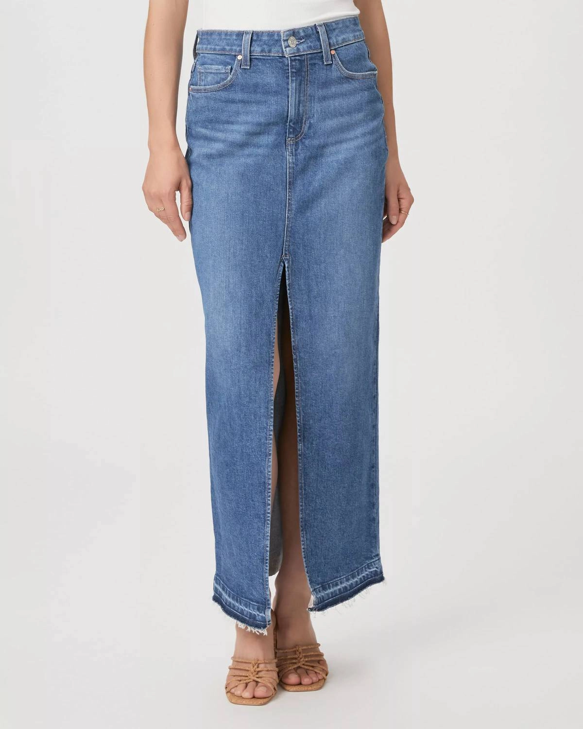 Angela Maxi Skirt With Let Down Hem In Evolution