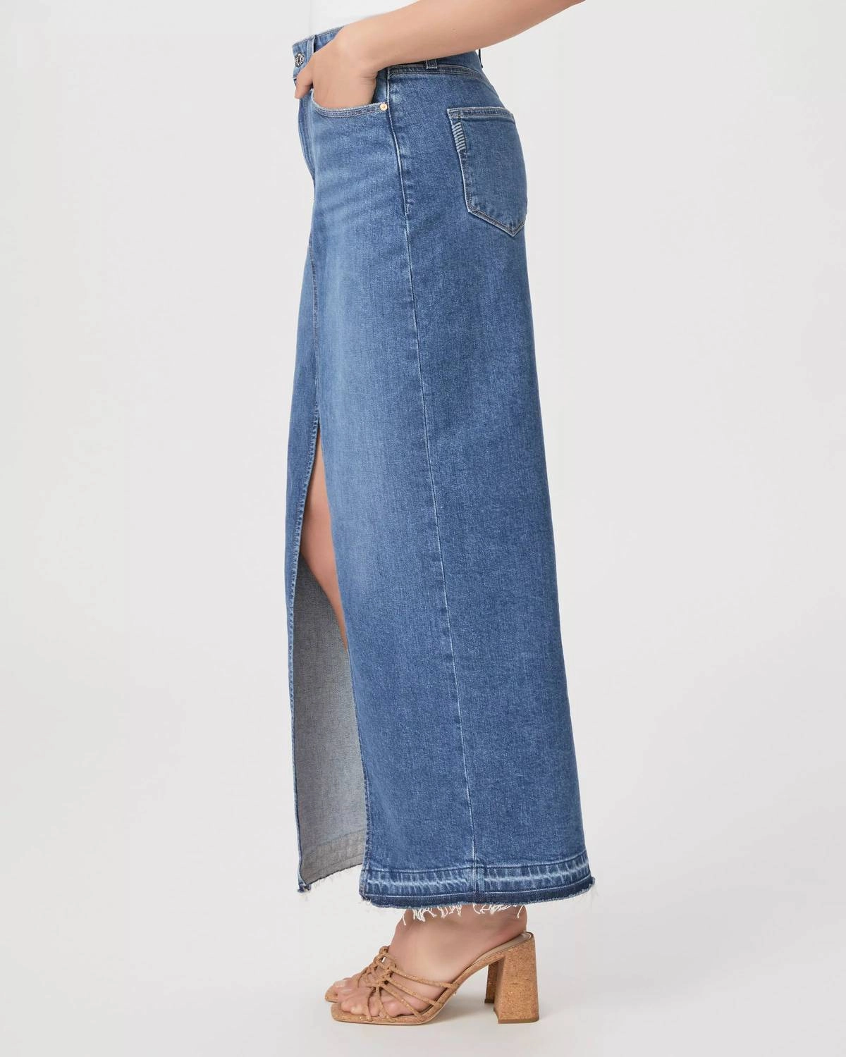 Angela Maxi Skirt With Let Down Hem In Evolution