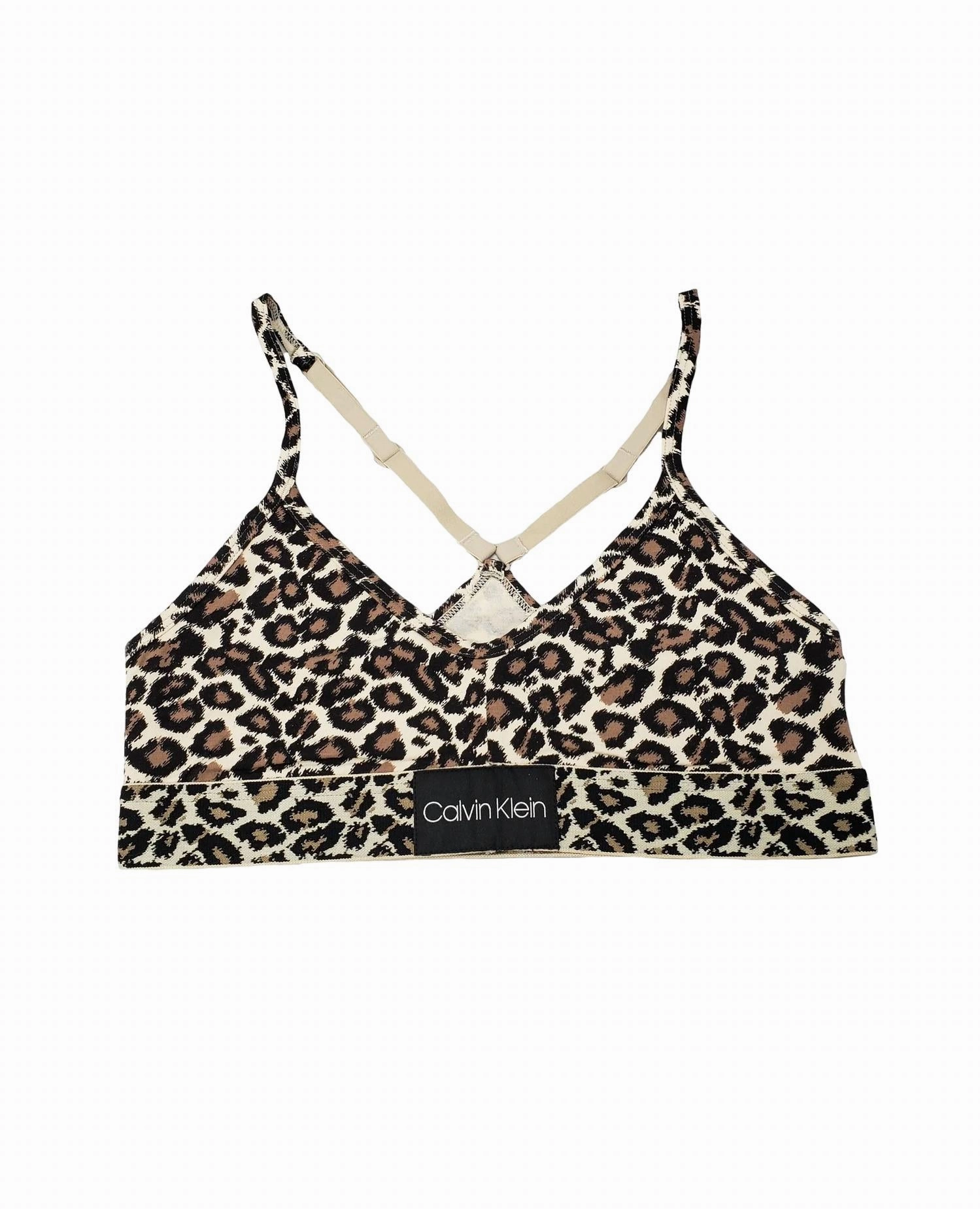 Animal Micro Unlined Bralette In Paint Brush Cheetah