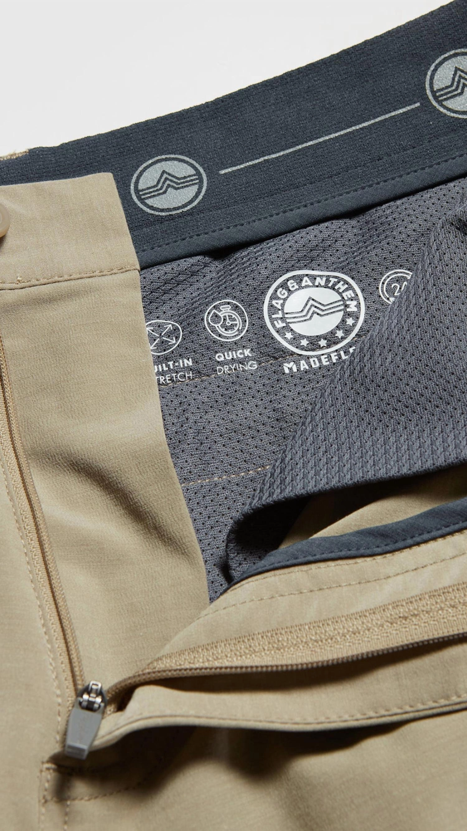 Any-Wear Hybrid 8" Short In Khaki