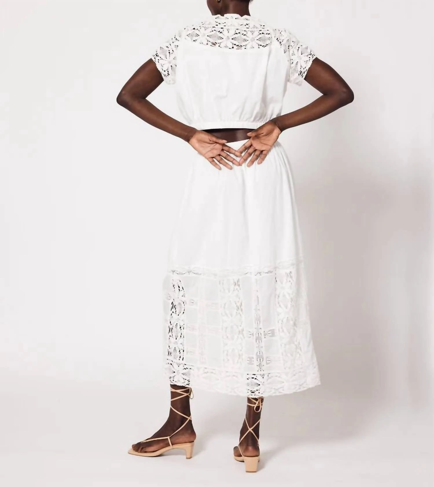 Apollonia Ankle Skirt In Ivory