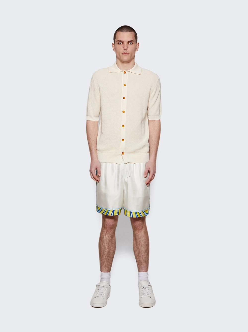 Aquatique Silk Drawstring Shorts