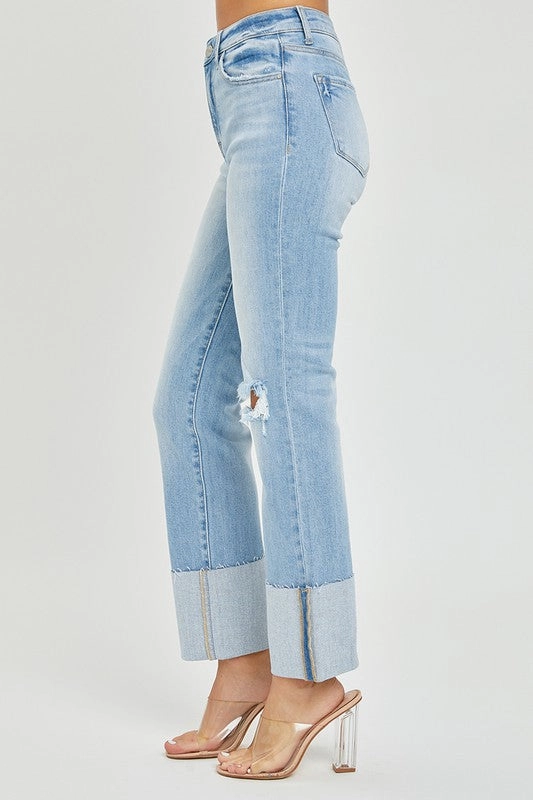 Ashland High Rise Straight Cuff Jeans - Size 3