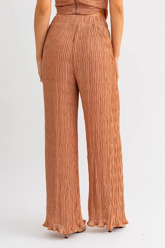 Athena Textured Wide Leg Pants