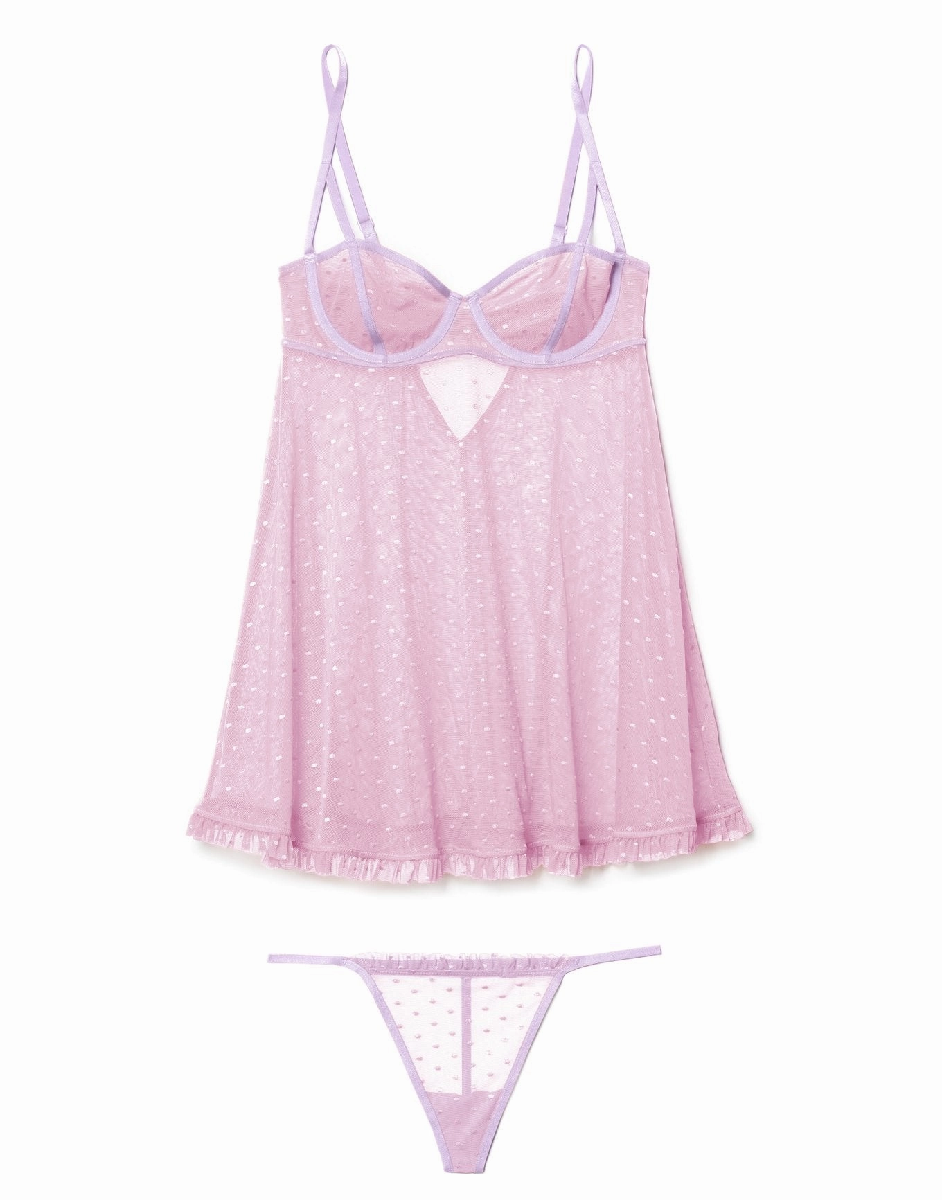 Aubrey Women's Plus-Size Unlined Babydoll Lingerie