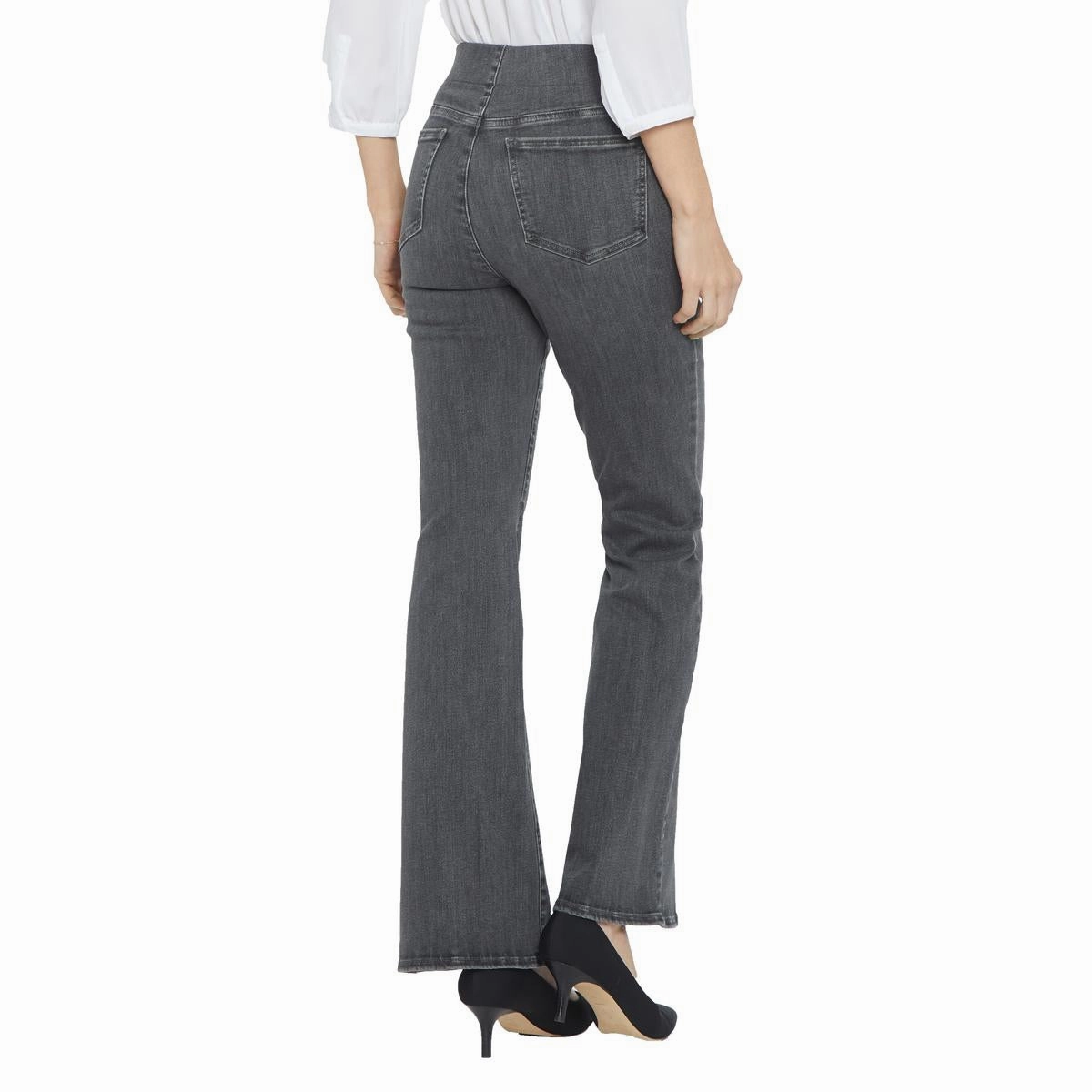 Ava Womens Cotton Pull-on Flare Jeans