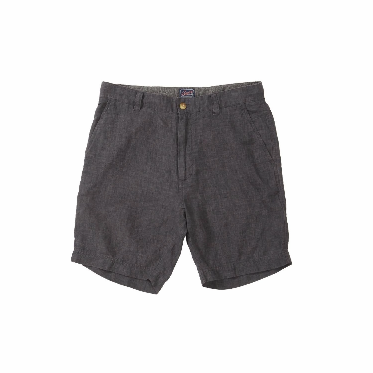 Aventura Washed Linen Shorts In Charcoal