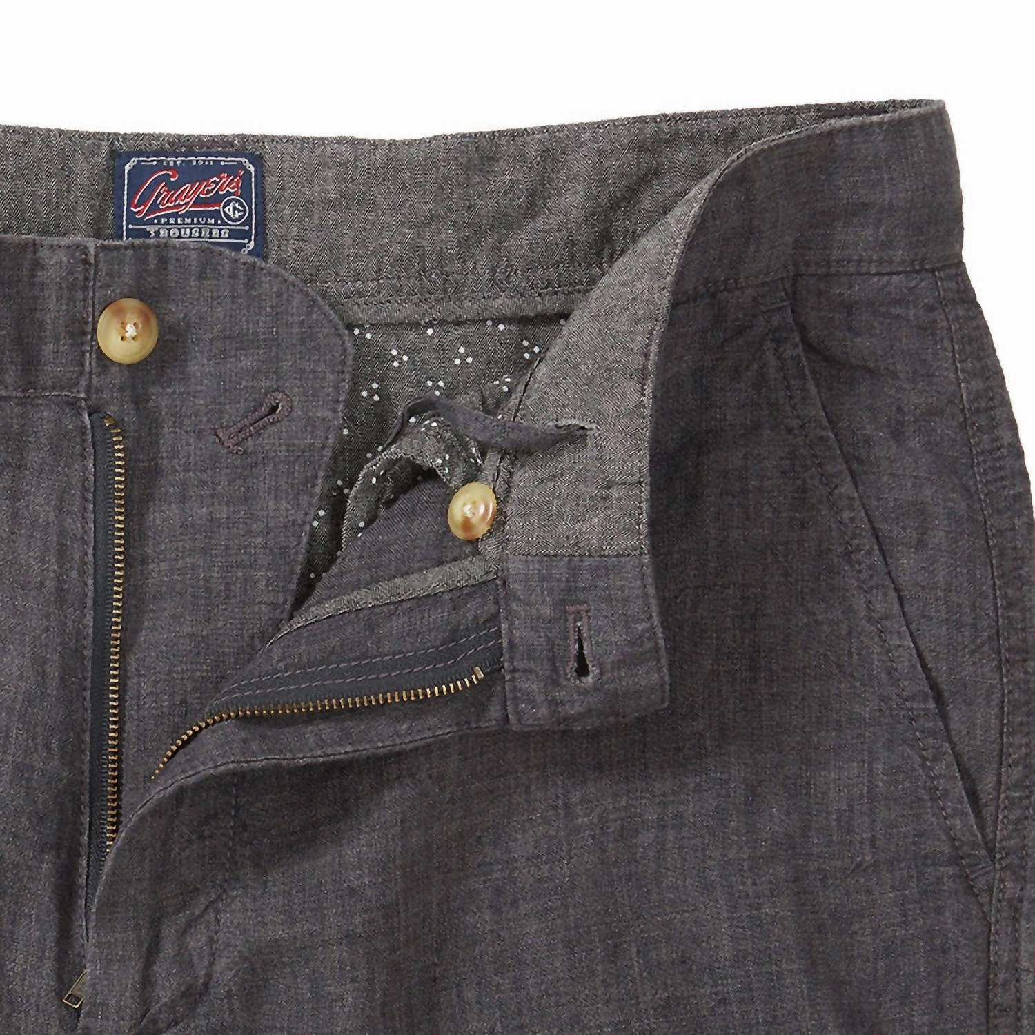 Aventura Washed Linen Shorts In Charcoal