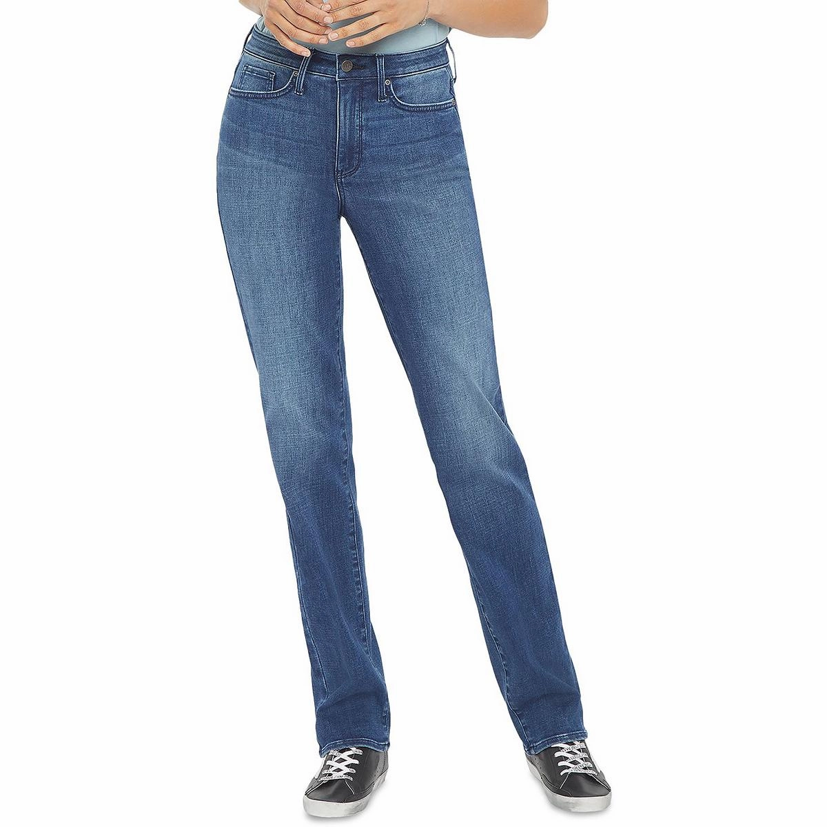 Bailey Womens Denim Mid-Rise Straight Leg Jeans