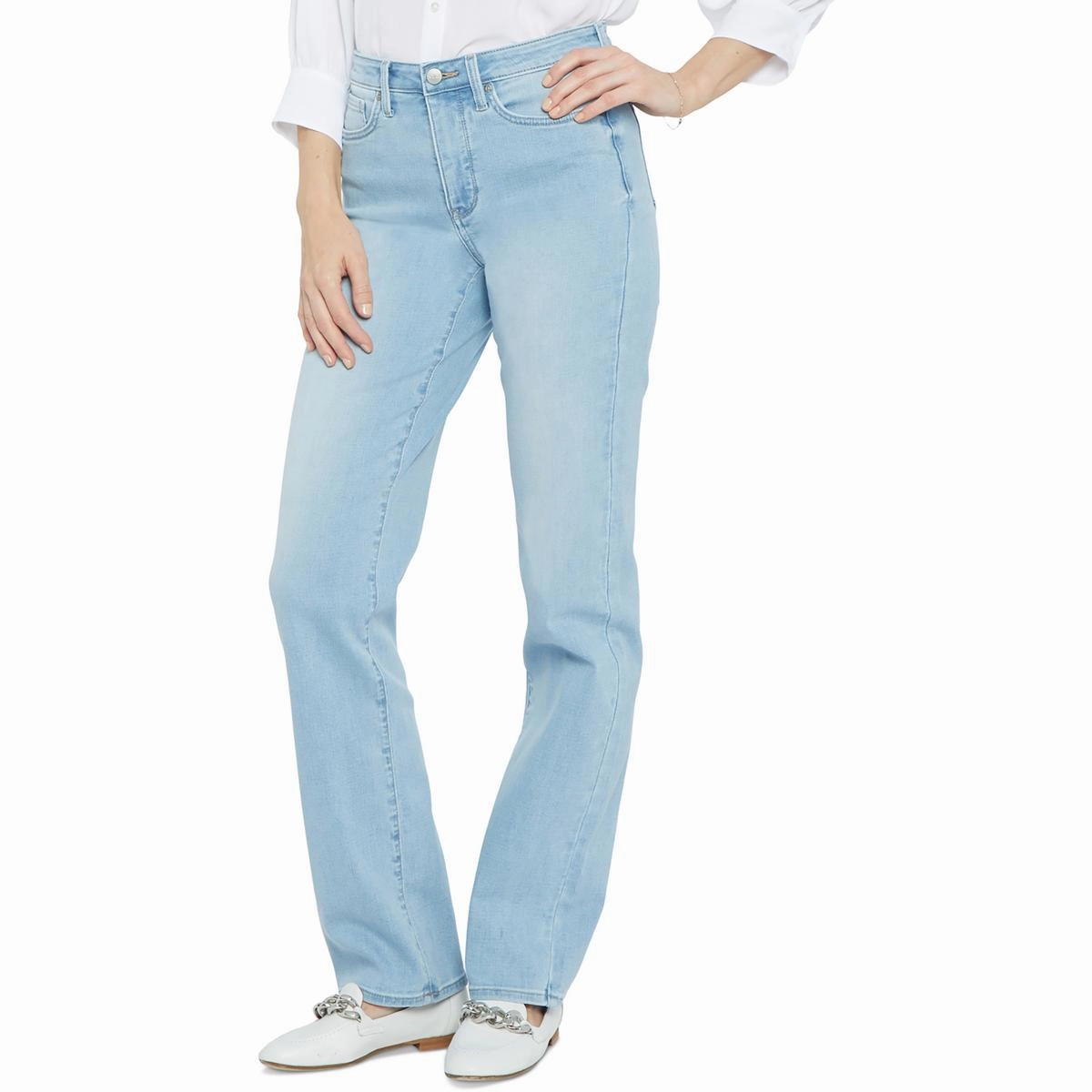 Bailey Womens Denim Mid-Rise Straight Leg Jeans