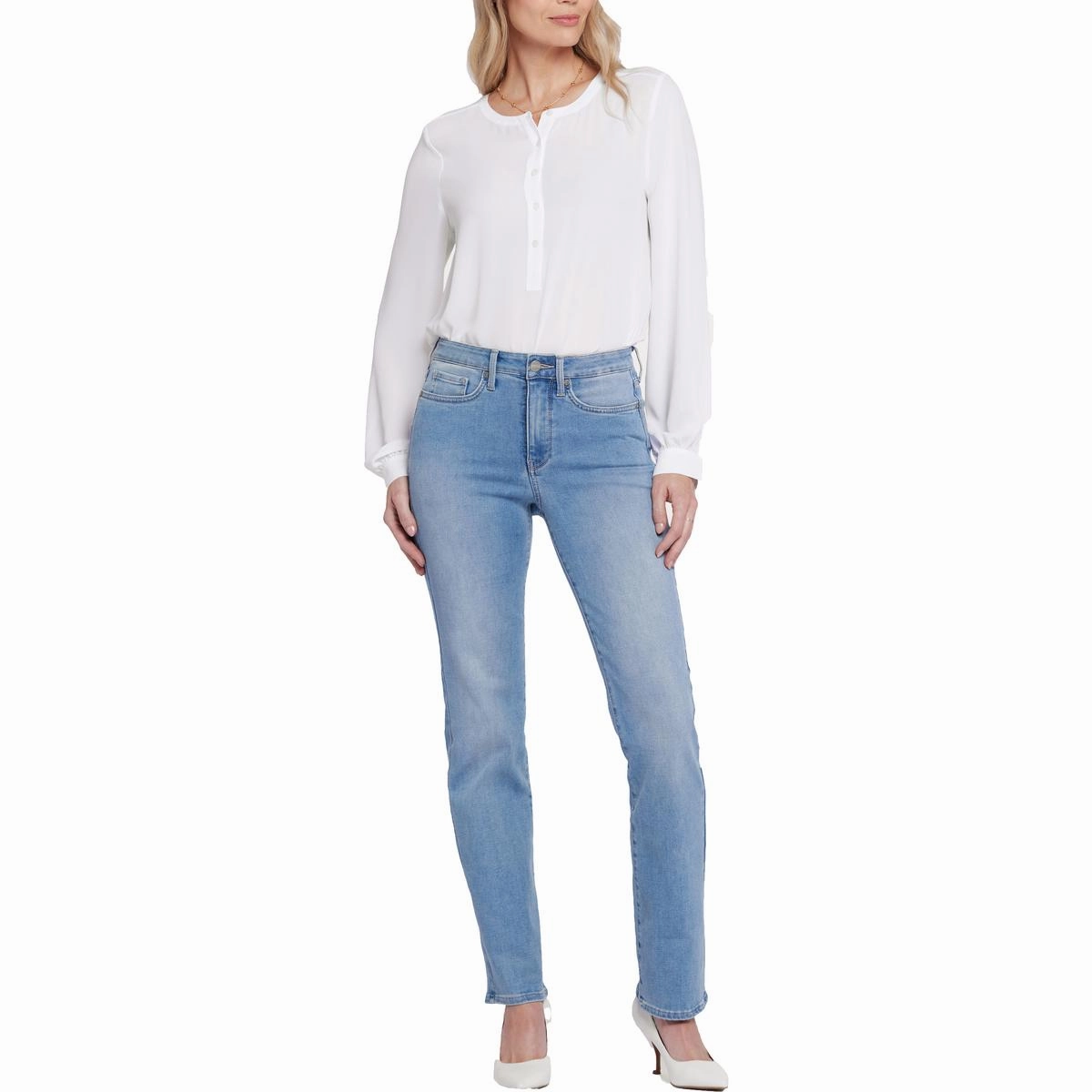 Bailey Womens Denim Mid-Rise Straight Leg Jeans