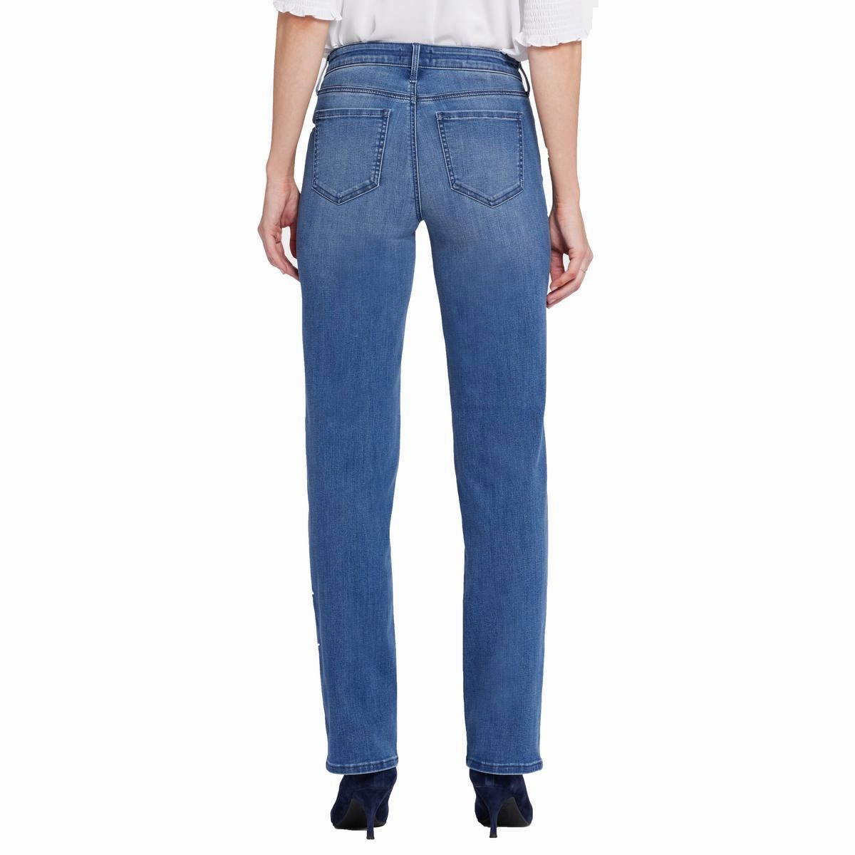 Bailey Womens Relaxed Denim Straight Leg Jeans