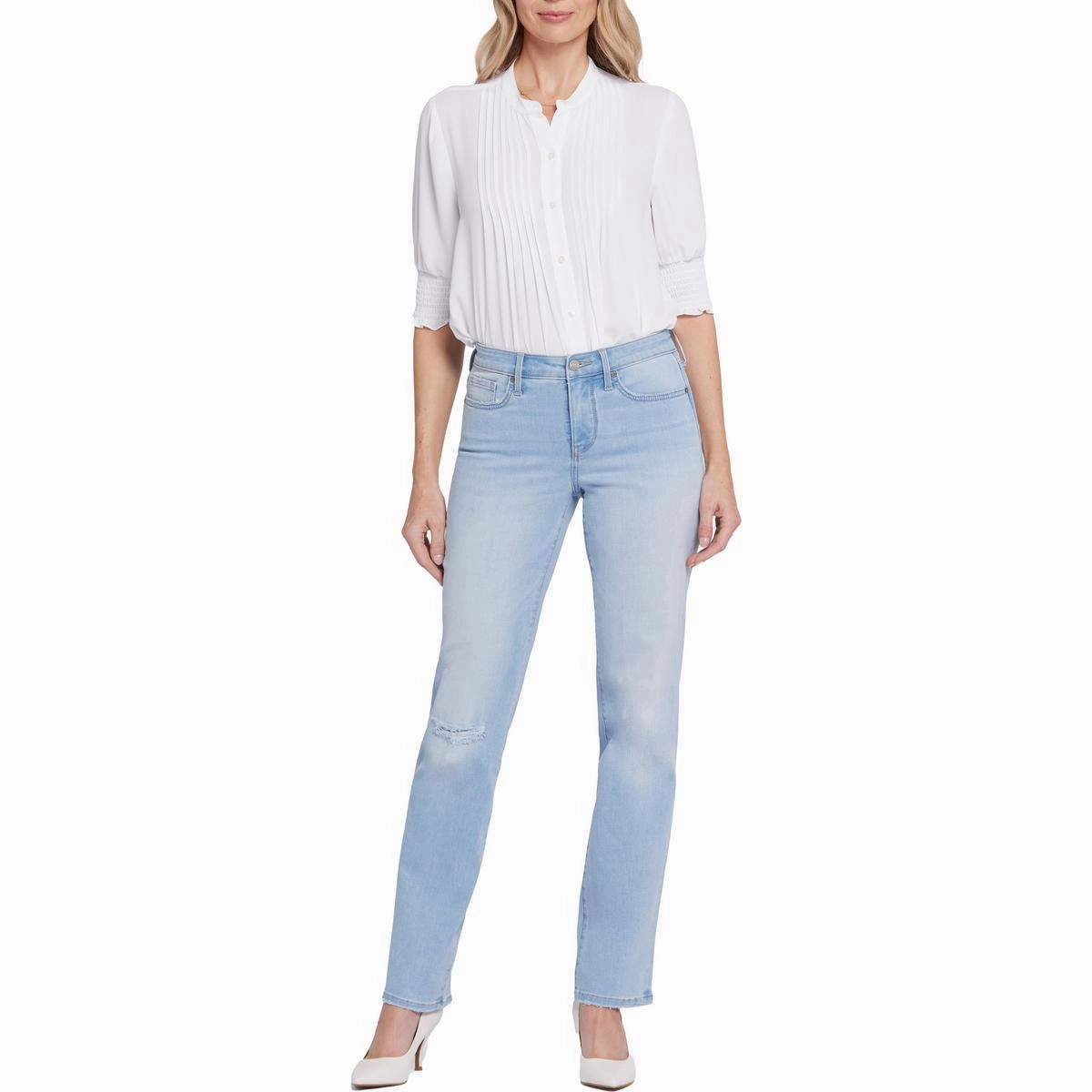 Bailey Womens Relaxed Denim Straight Leg Jeans
