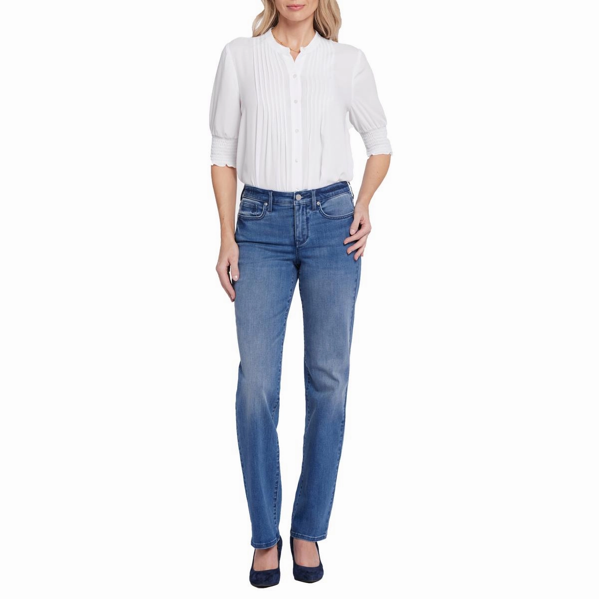 Bailey Womens Relaxed Denim Straight Leg Jeans