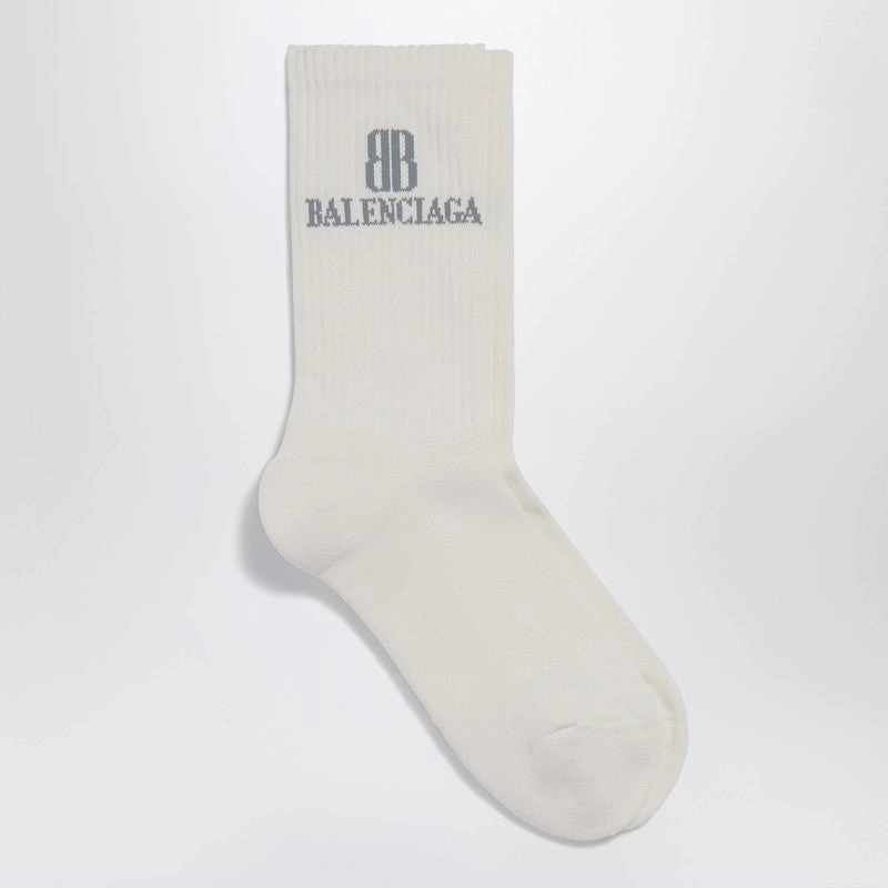 Balenciaga Men's Nano Bb Socks In Cotton Blend